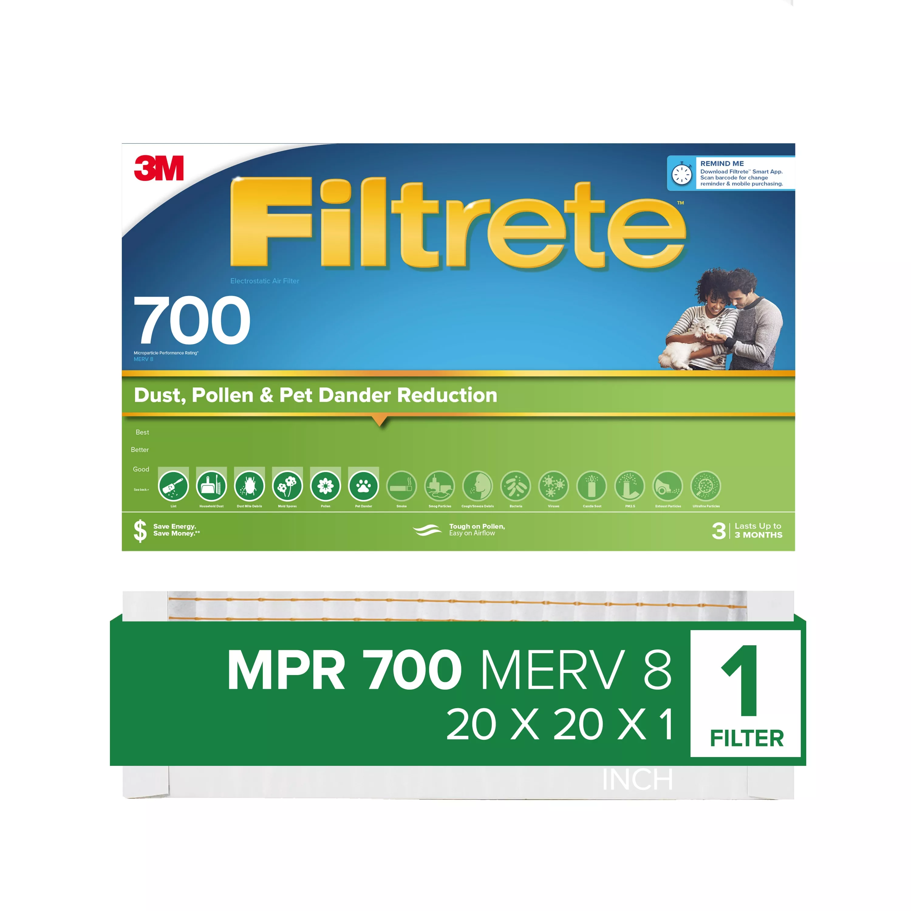SKU 7100288704 | Filtrete™ Electrostatic Air Filter 700 MPR 702-4