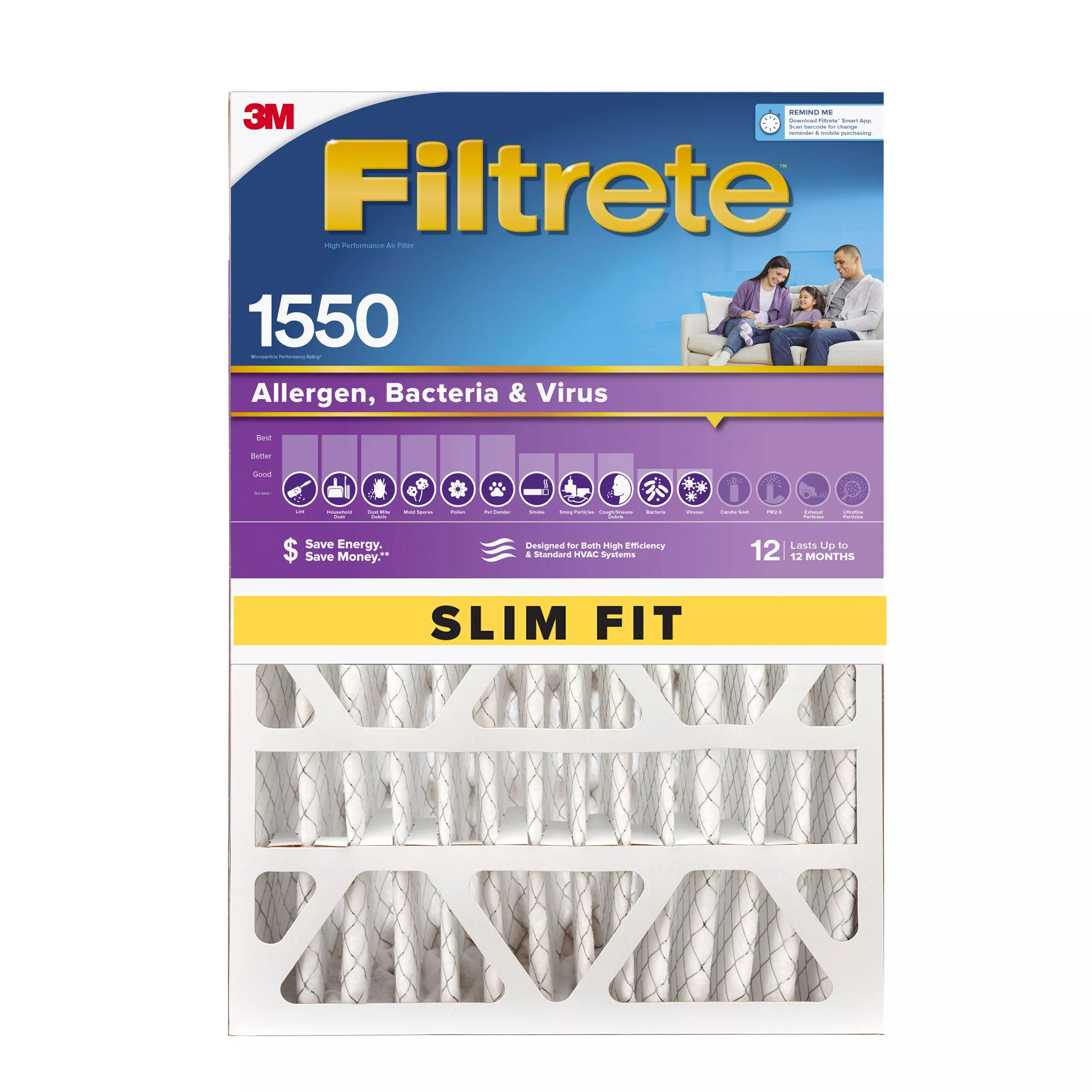 SKU 7100096896 | Filtrete™ Ultra Allergen Reduction Deep Pleat Filter NDP03-4S-4