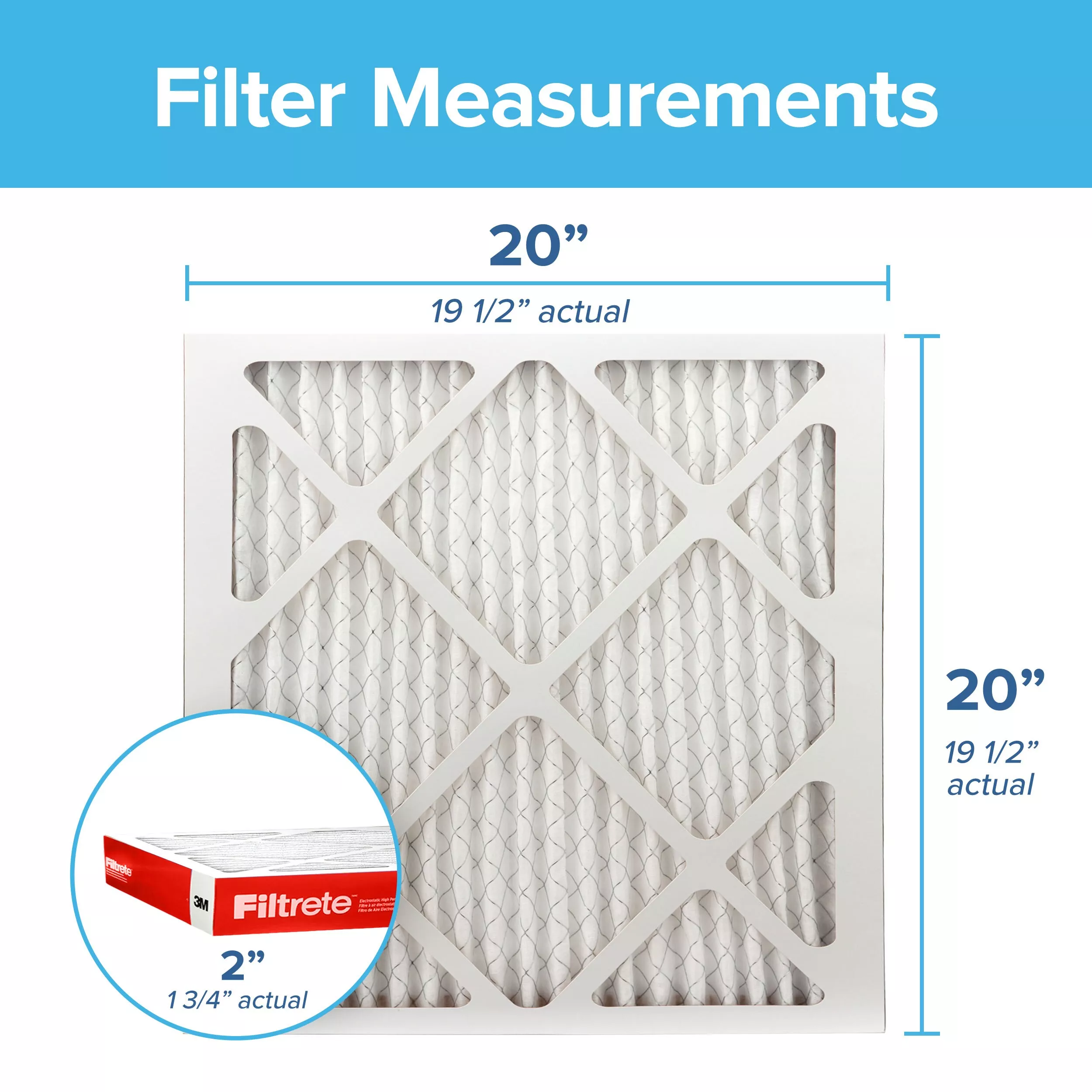 SKU 7010376800 | Filtrete™ Air Cleaning Filter HDWR02-2IN-12