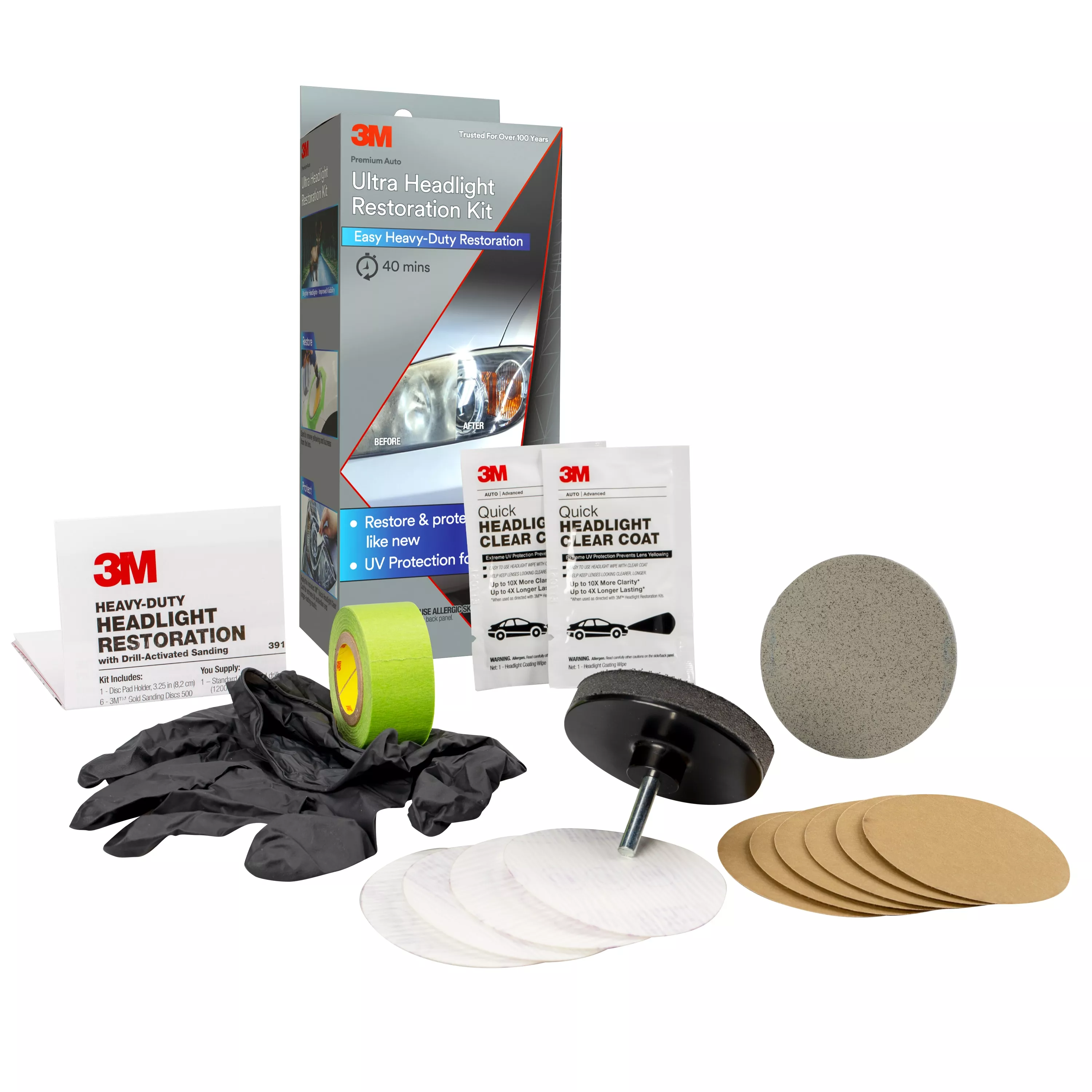 SKU 7100214728 | 3M™ Ultra Headlight Restoration Kit 39195