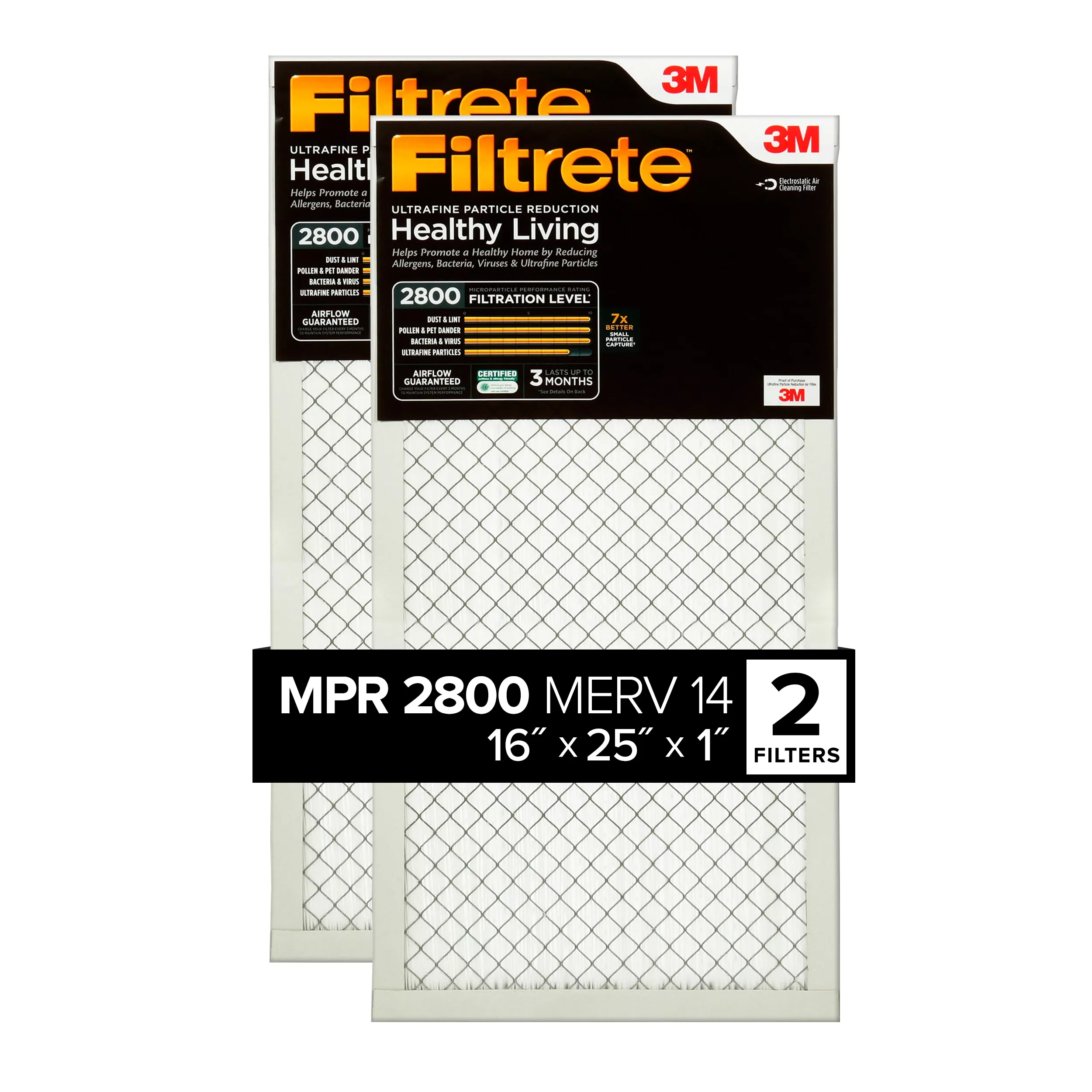 SKU 7100212415 | Filtrete™ Ultrafine Particle Reduction Filter UF01-2PK-1E
