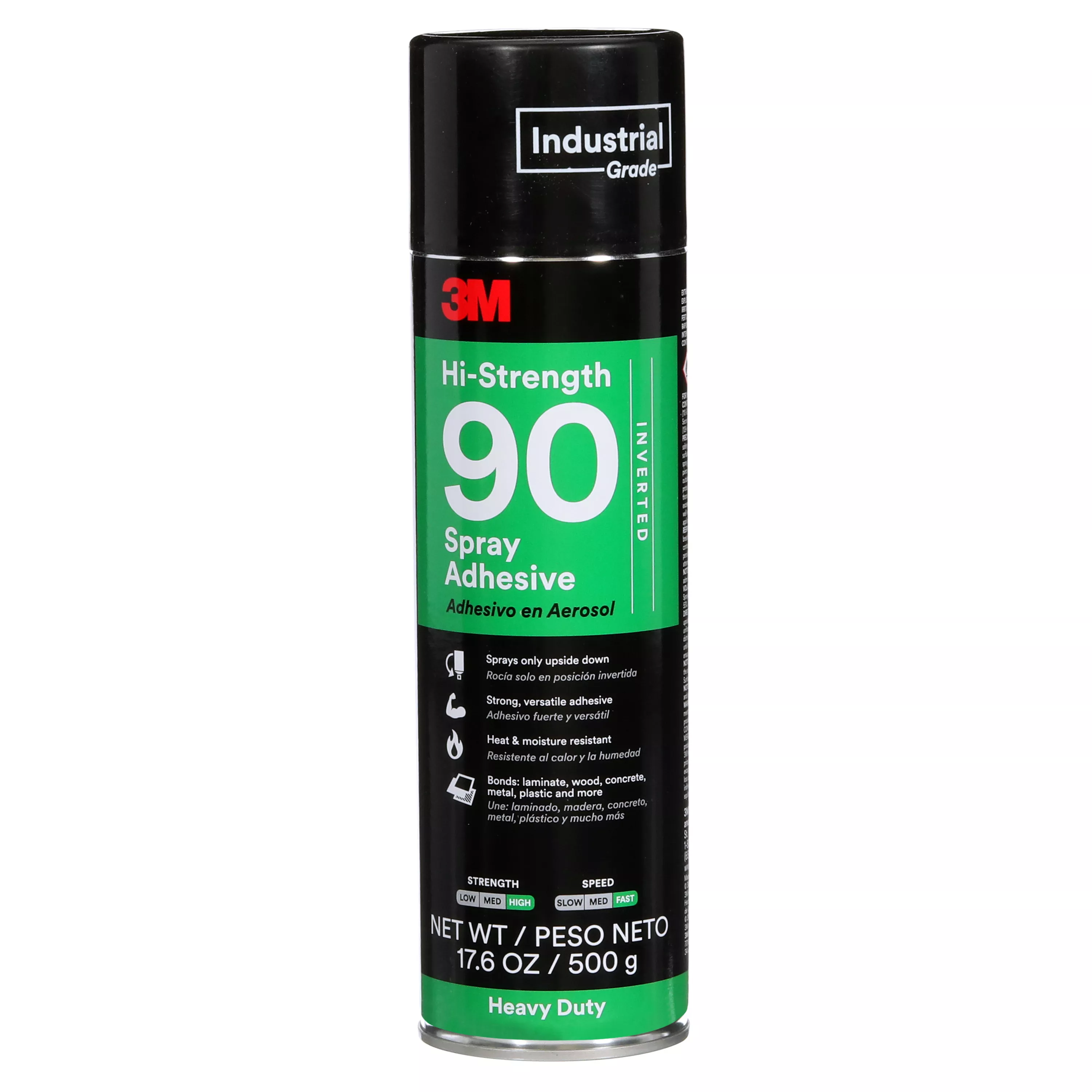 3M™ Hi-Strength Spray Adhesive 90, Inverted, Clear, 24 fl oz Can (Net Wt
17.6 oz), 12/Case, NOT FOR SALE IN CA AND OTHER STATES