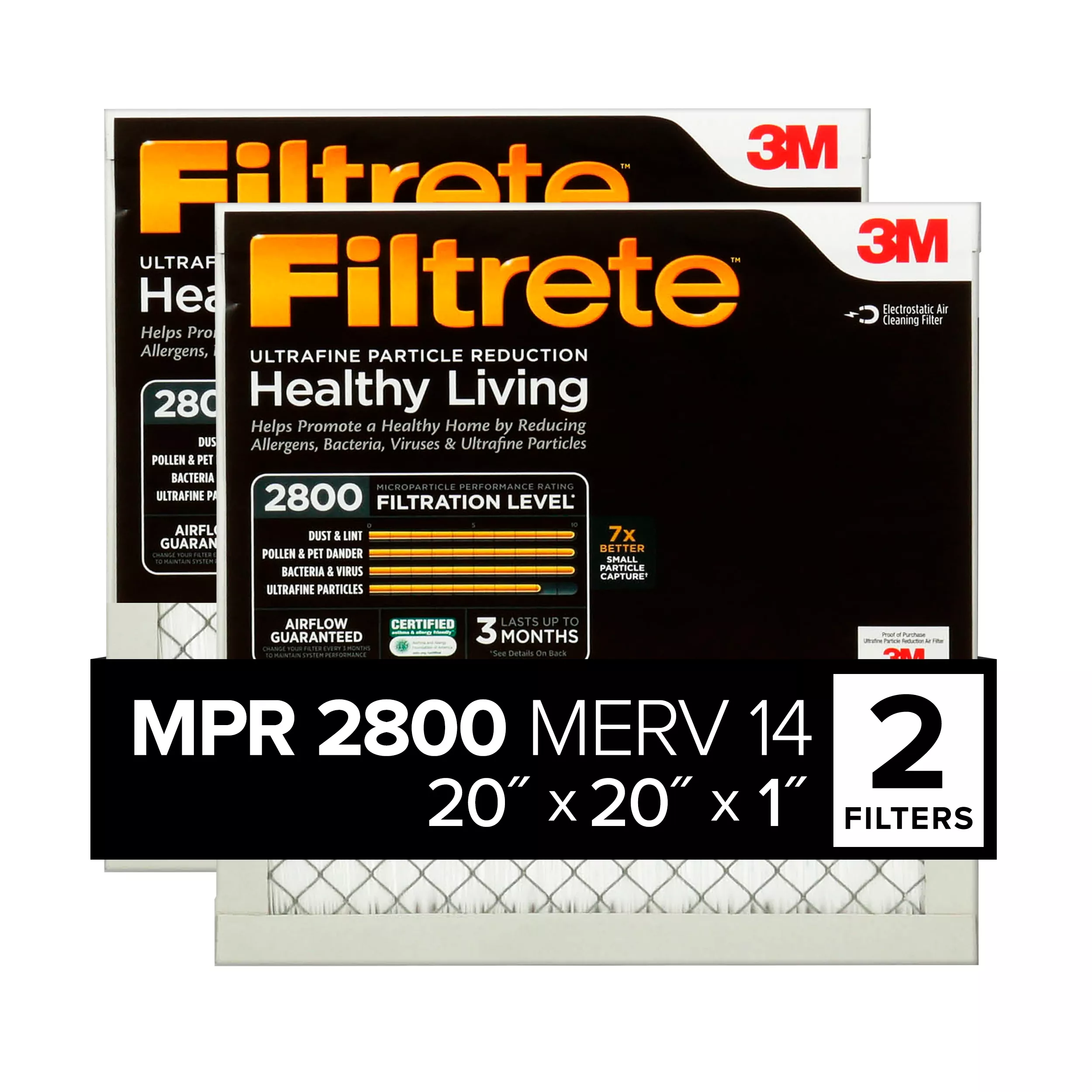 SKU 7100212130 | Filtrete™ Ultrafine Particle Reduction Filter UF02-2PK-1E