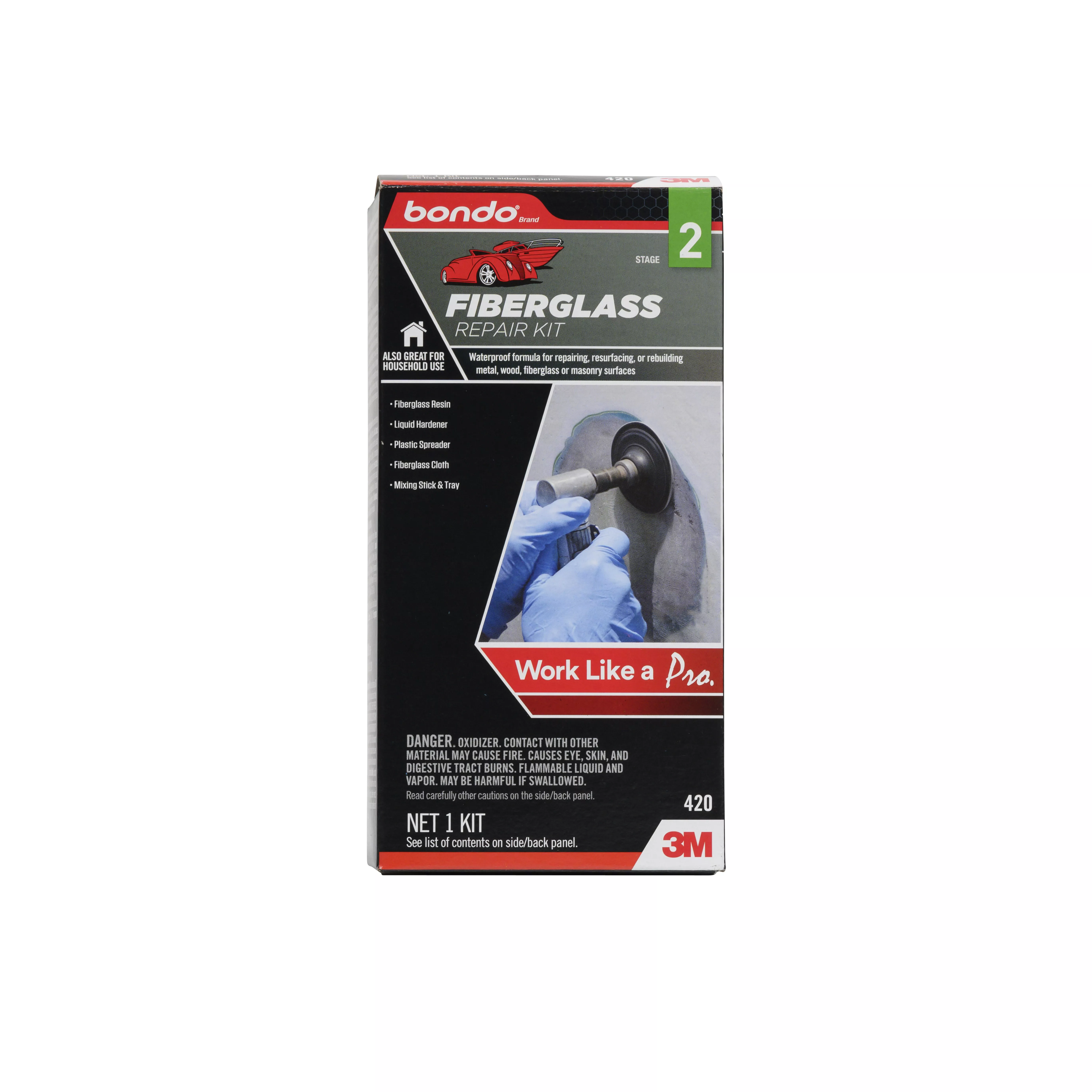 SKU 7010363201 | Bondo® Fiberglass Resin Repair Kit