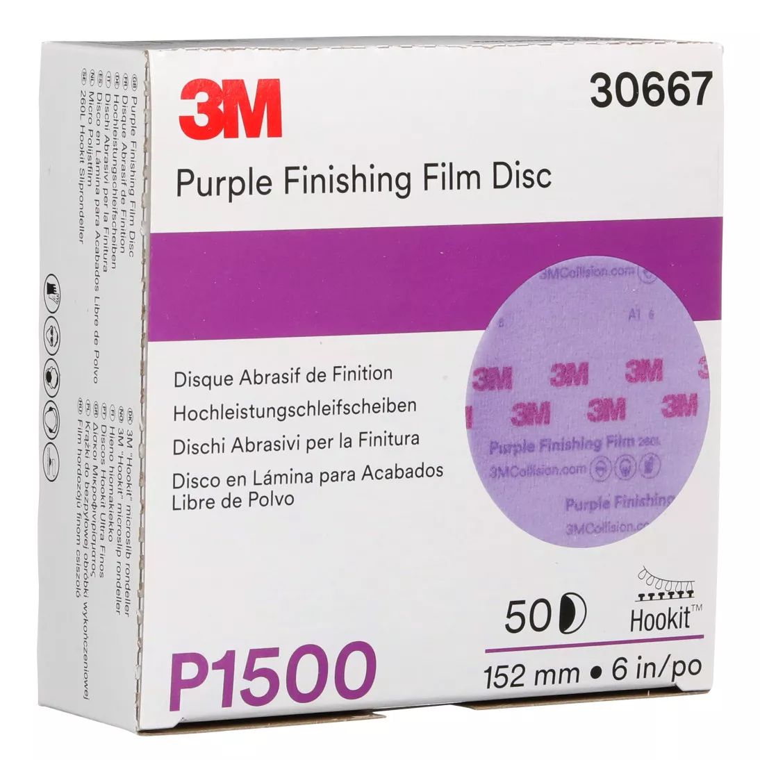 UPC 00051131306677 | 3M™ Hookit™ Purple Finishing Film Abrasive Disc 260L