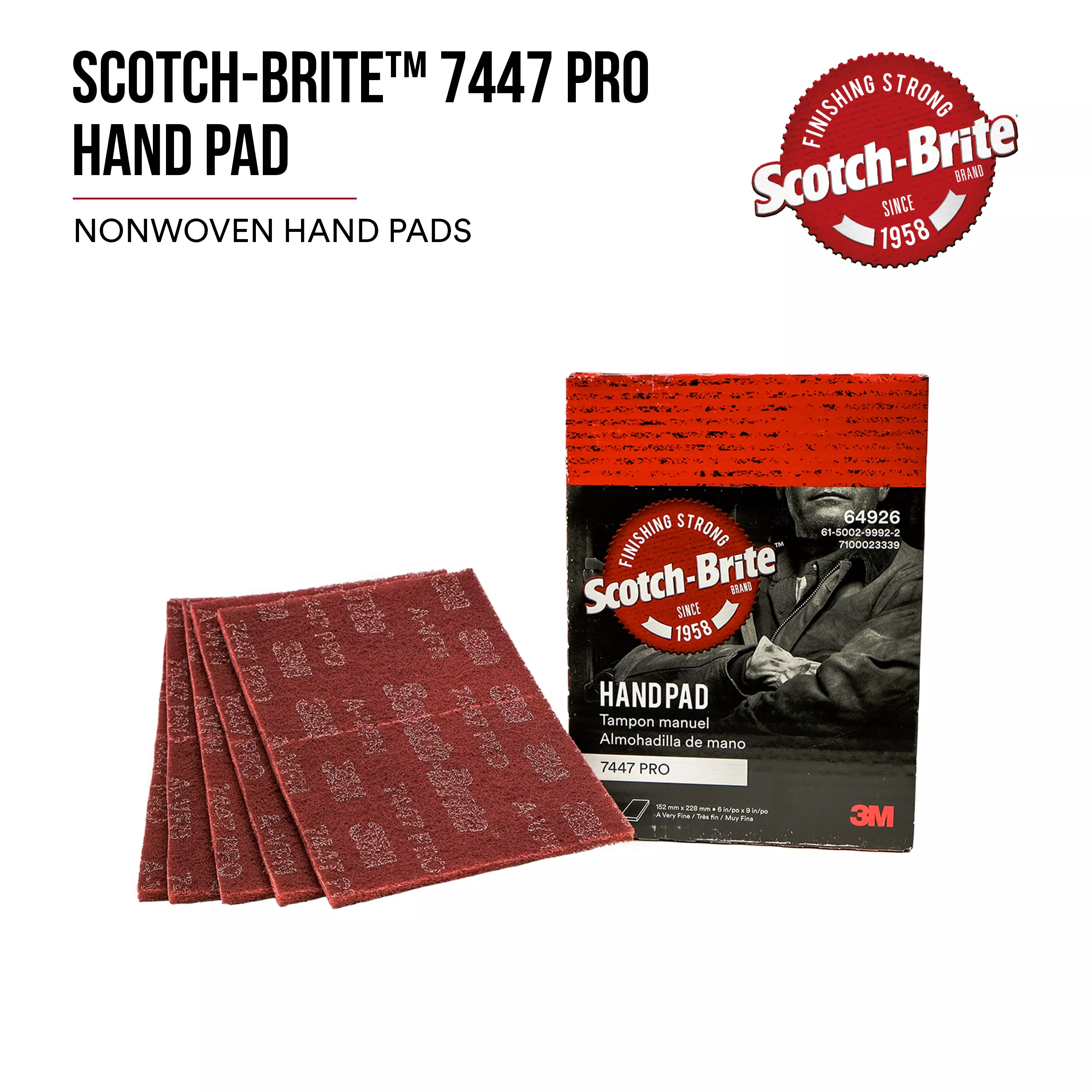 UPC 50048011650697 | Scotch-Brite™ Hand Pad 7447B Pro