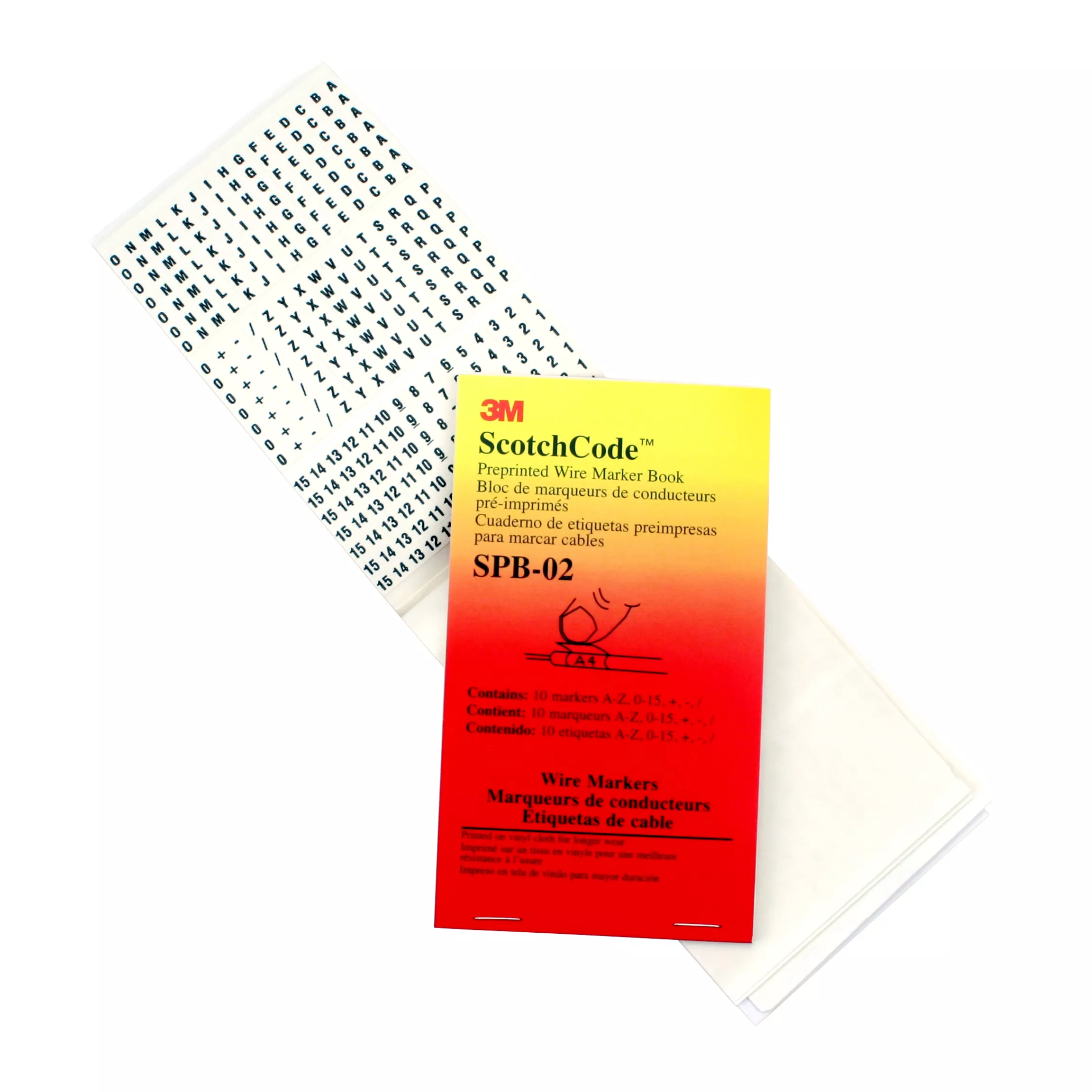 SKU 7010304380 | 3M™ ScotchCode™ Pre-Printed Wire Marker Book SPB-14