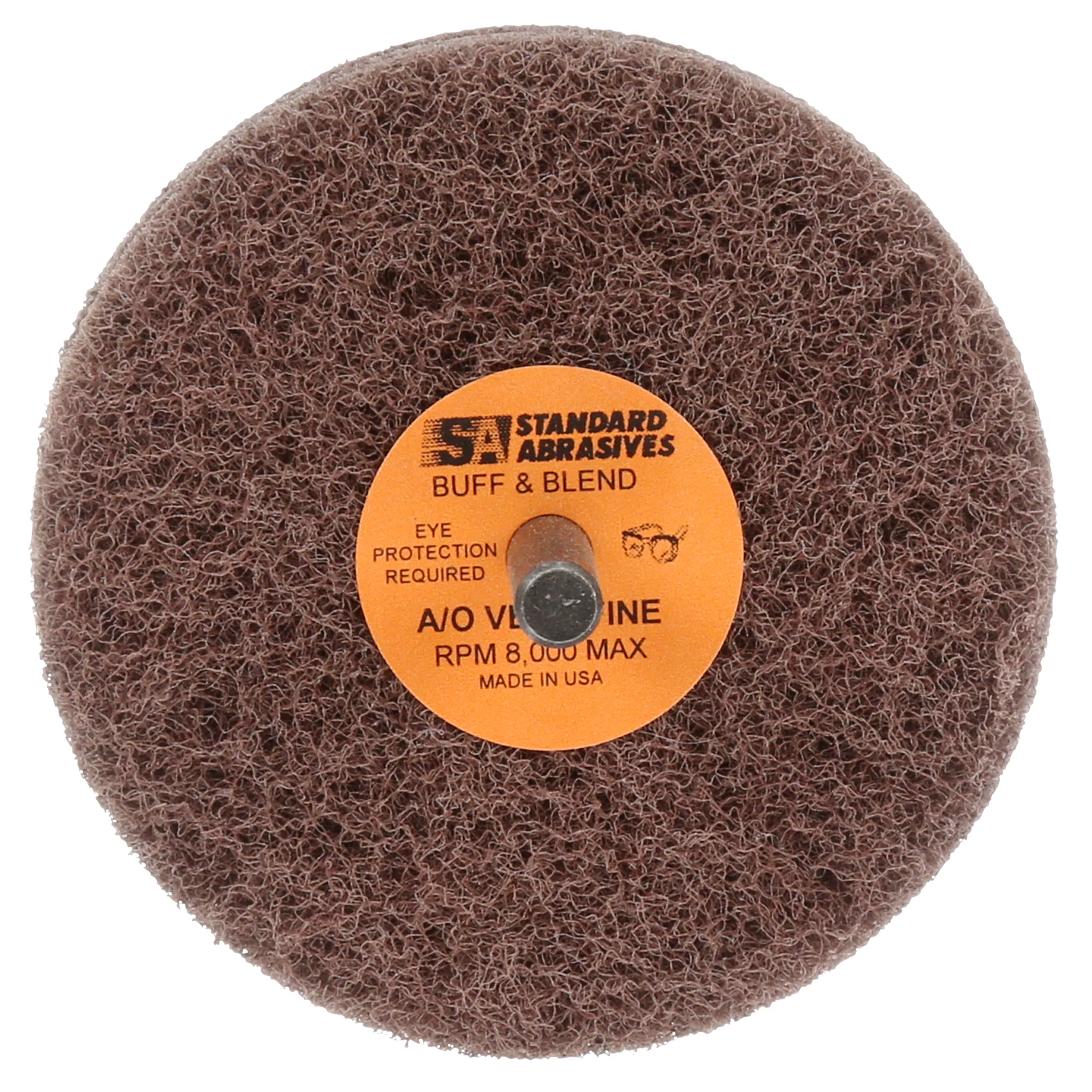 Standard Abrasives™ Buff and Blend GP Wheel 880516, 3 in x 3 Ply x 1/4 in A VFN, 10/Carton, 100 ea/Case