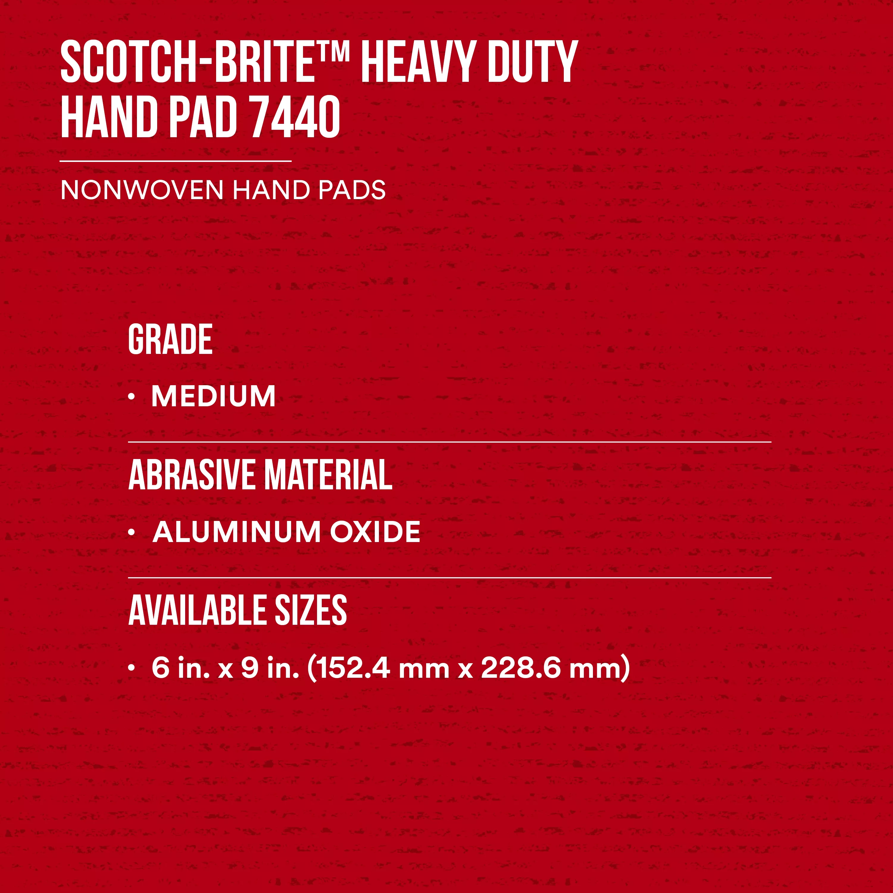 SKU 7000000715 | Scotch-Brite™ Heavy Duty Hand Pad 7440B