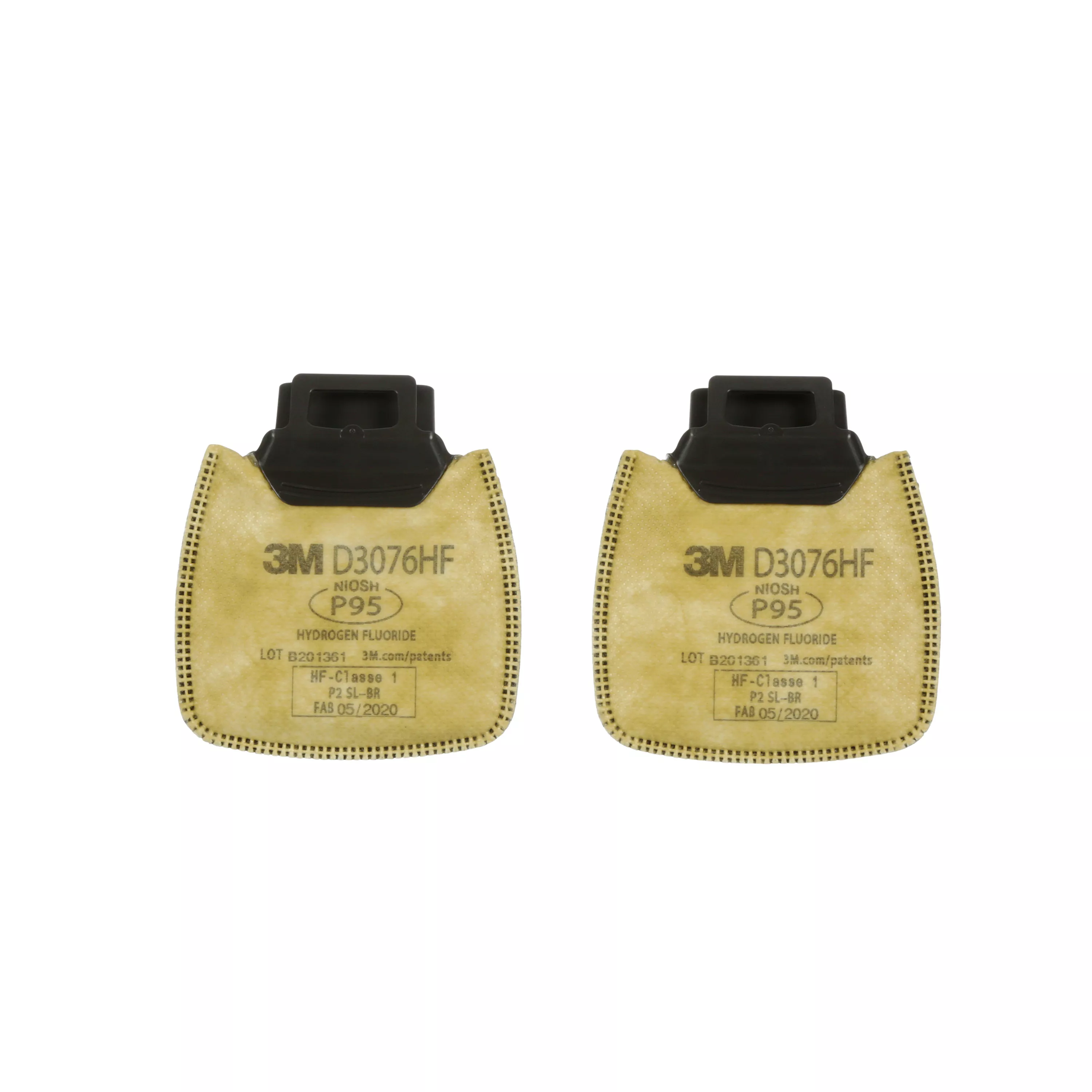 3M™ Secure Click™ Particulate Cartridge P95/Hydrogen Fluoride w/ Nuisance Acid Gas Relief D3076HF, 100 ea/Case