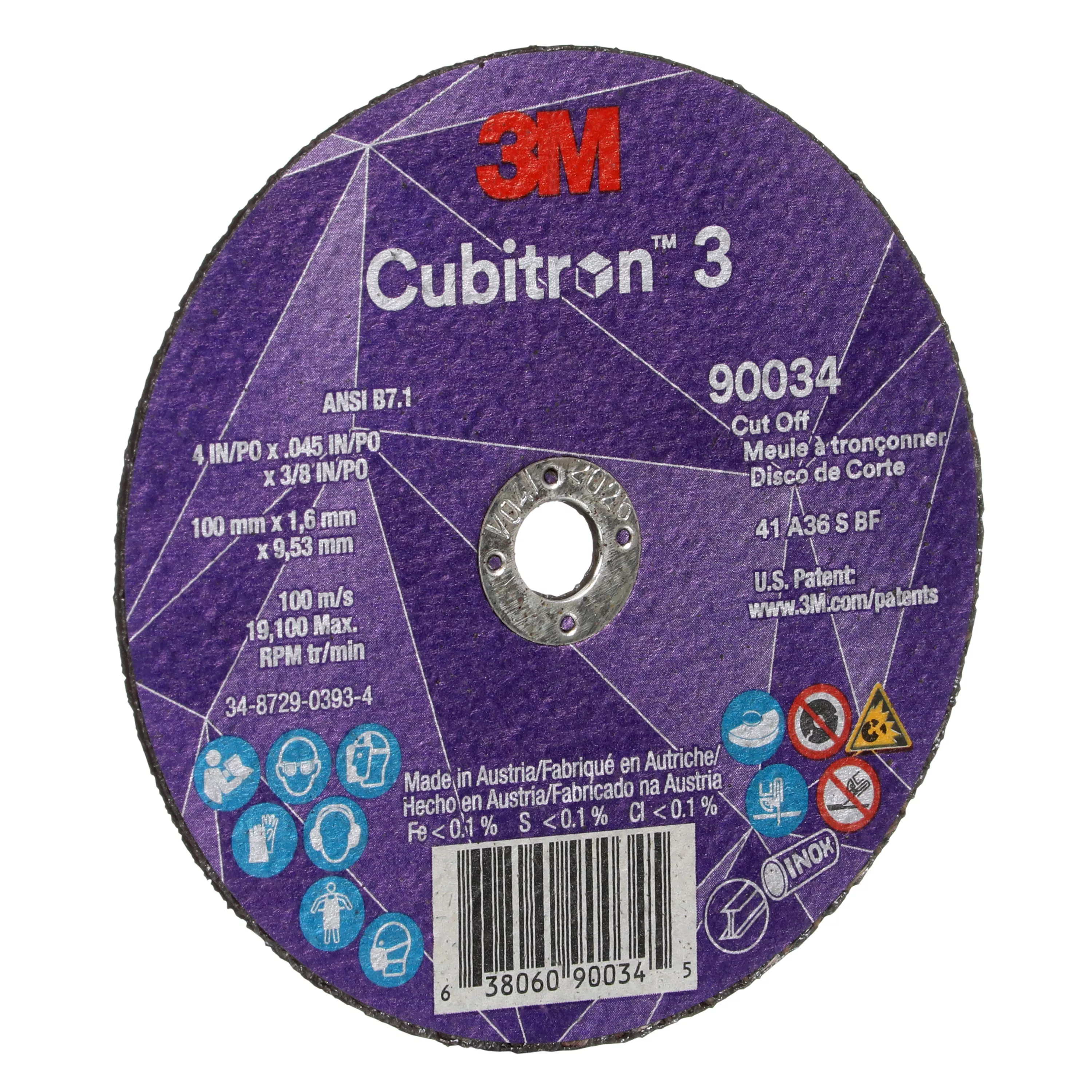 UPC 00638060900345 | 3M™ Cubitron™ 3 Cut-Off Wheel