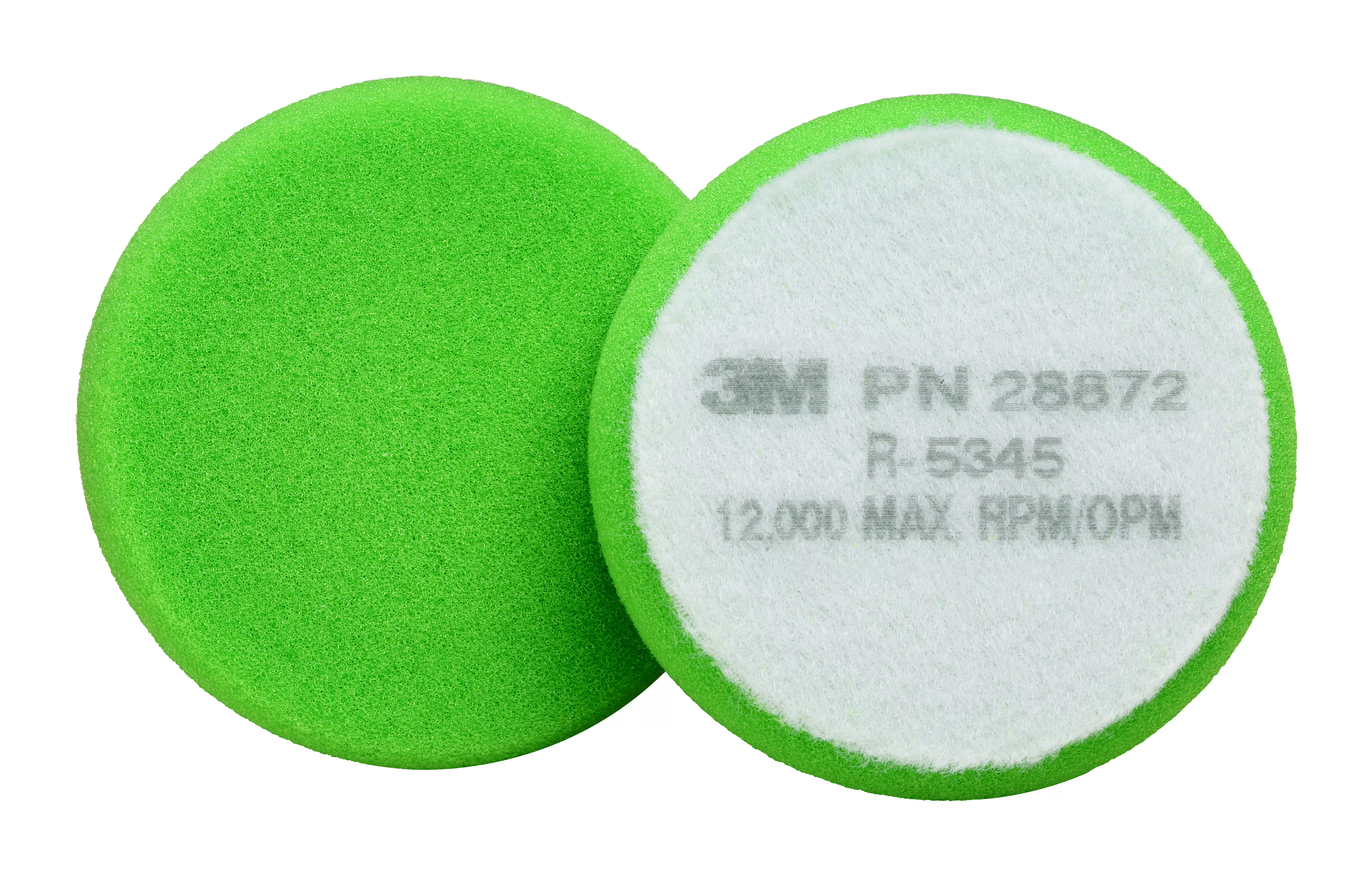 3M™ Finesse-it™ Advanced Foam Buffing Pad, 28872, 3-1/2 in, Green, 10/Bag, 50 ea/Case