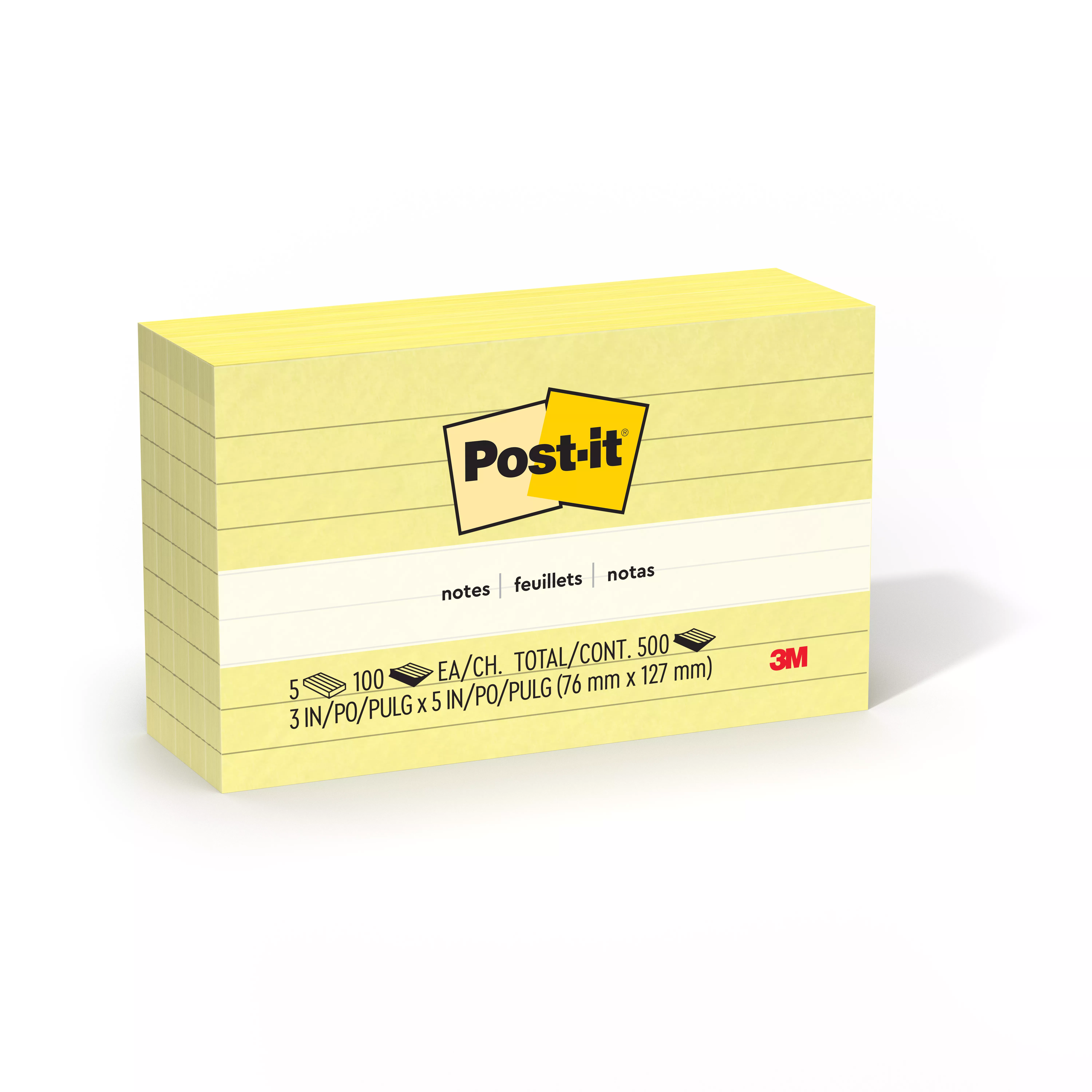 Post-it® Notes 635-5PKSS, 3 in x 5 in (76 mm x 127 mm)