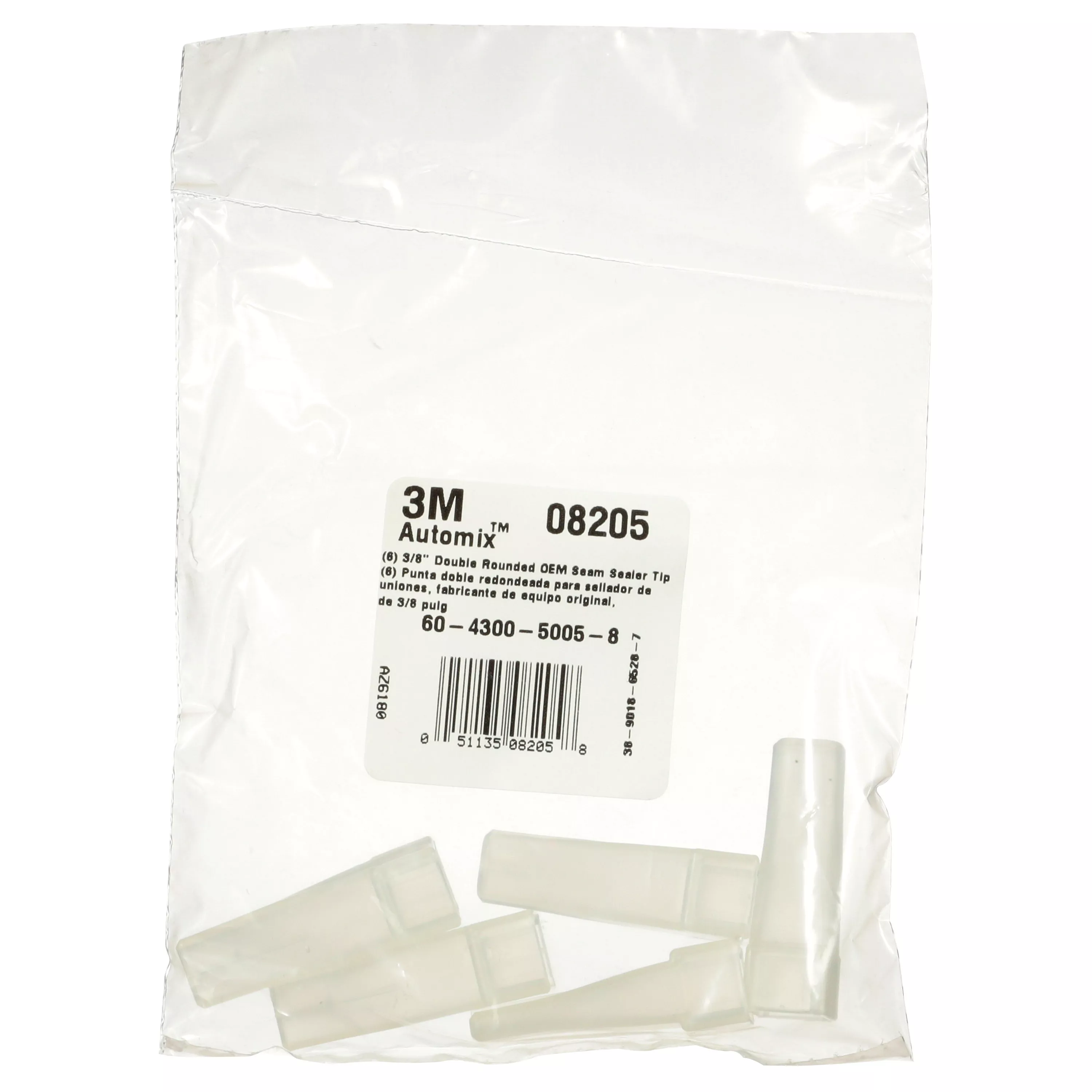 3M™ OEM Seam Sealer Tip, 08205, 3/8 in, Double-Rounded, 6 per bag, 6 bags per case