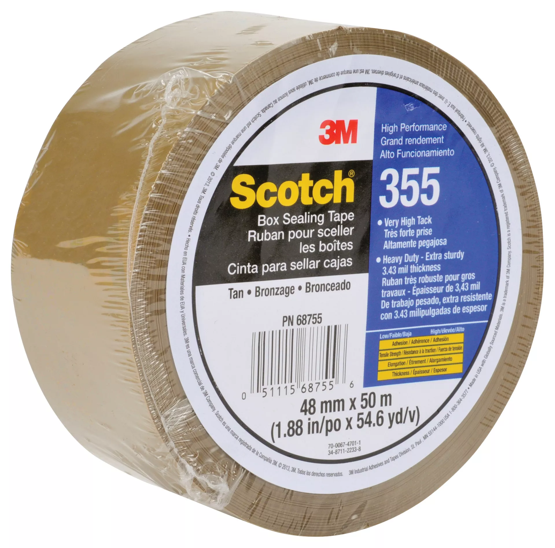 Product Number 355 | Scotch® Box Sealing Tape 355