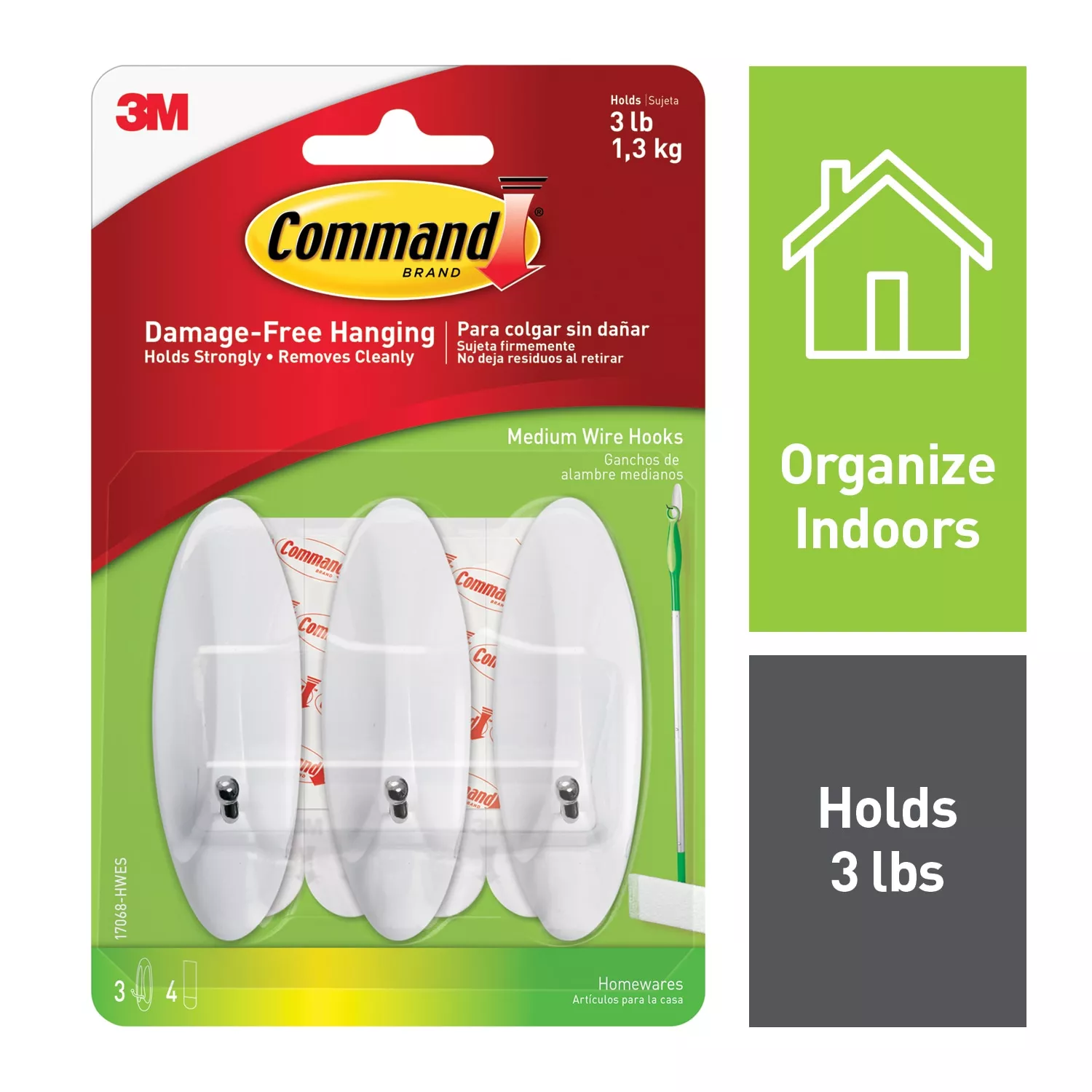 Command™ Medium Wire Hooks 17068-HWES