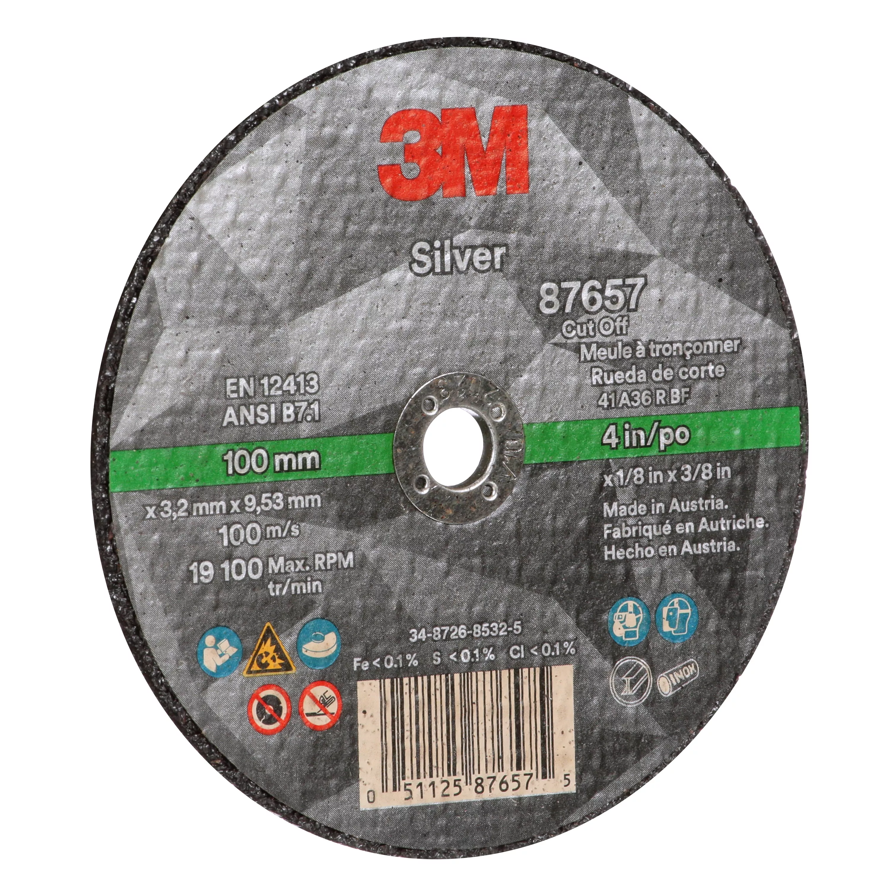 SKU 7100141050 | 3M™ Silver Cut-Off Wheel