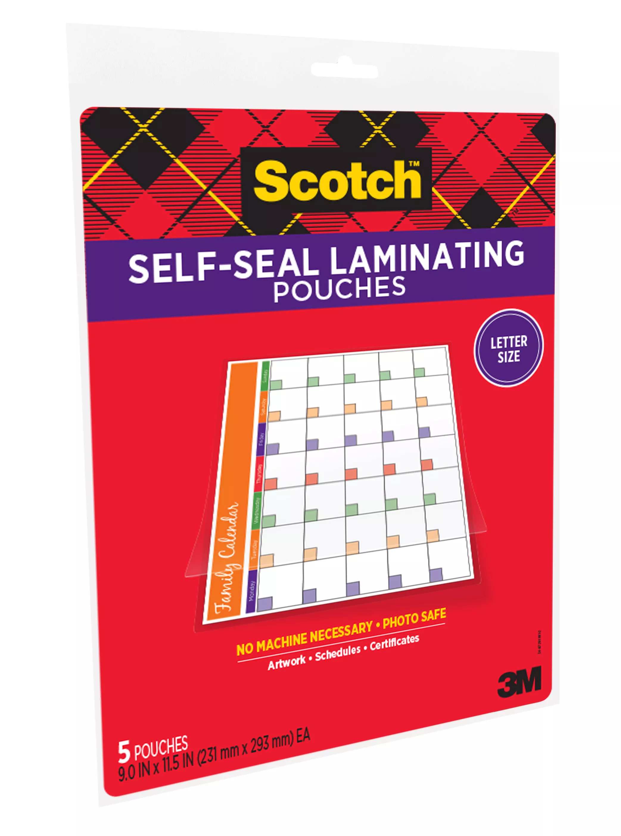 SKU 7010311317 | Scotch™ Self-Sealing Laminating Pouches LS854-5G