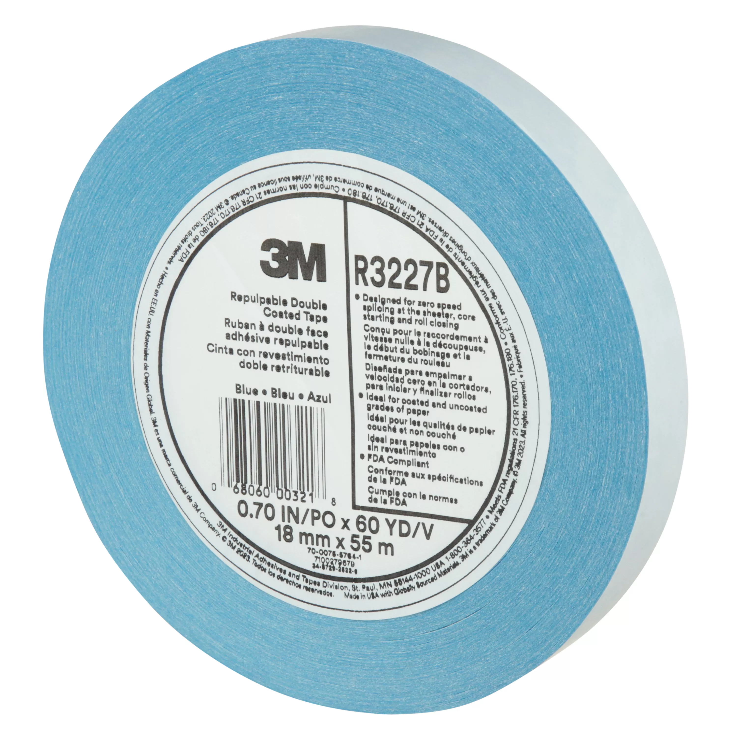 Product Number R3227 | 3M™ Repulpable Double Coated Tape R3227B