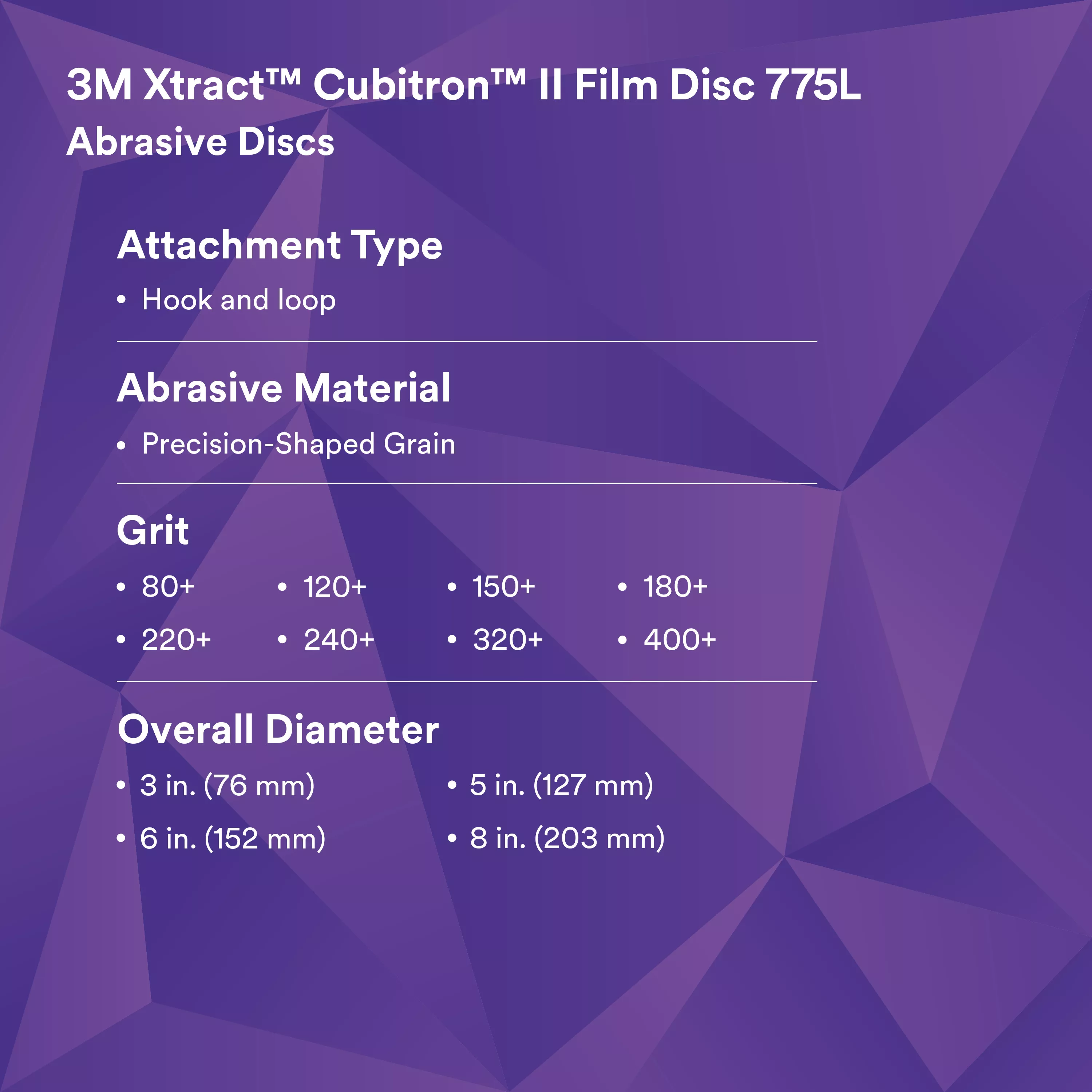 SKU 7100145455 | 3M Xtract™ Cubitron™ II Film Disc 775L