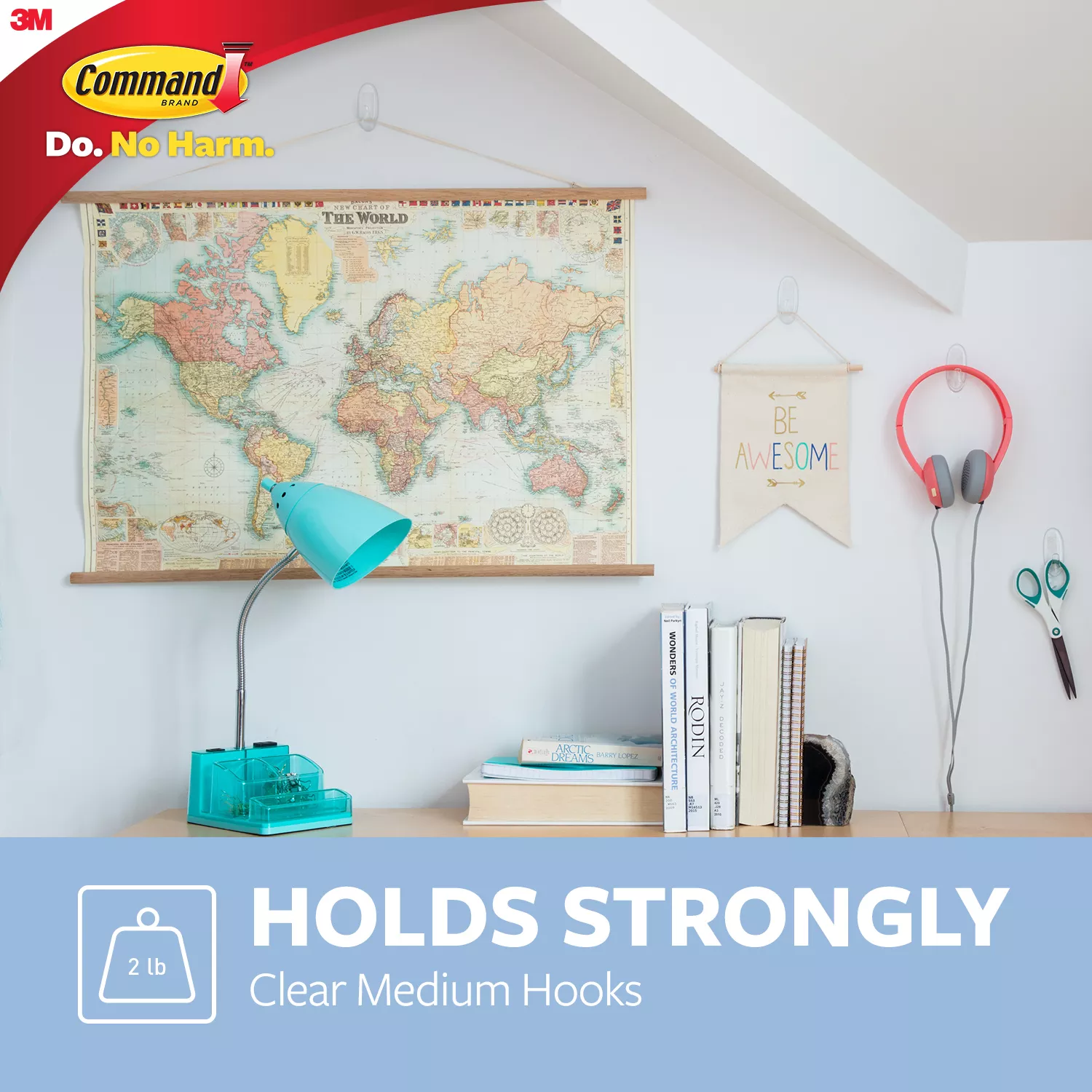 Product Number 17091 | Command™ Medium Clear Hooks 17091CLR-ES