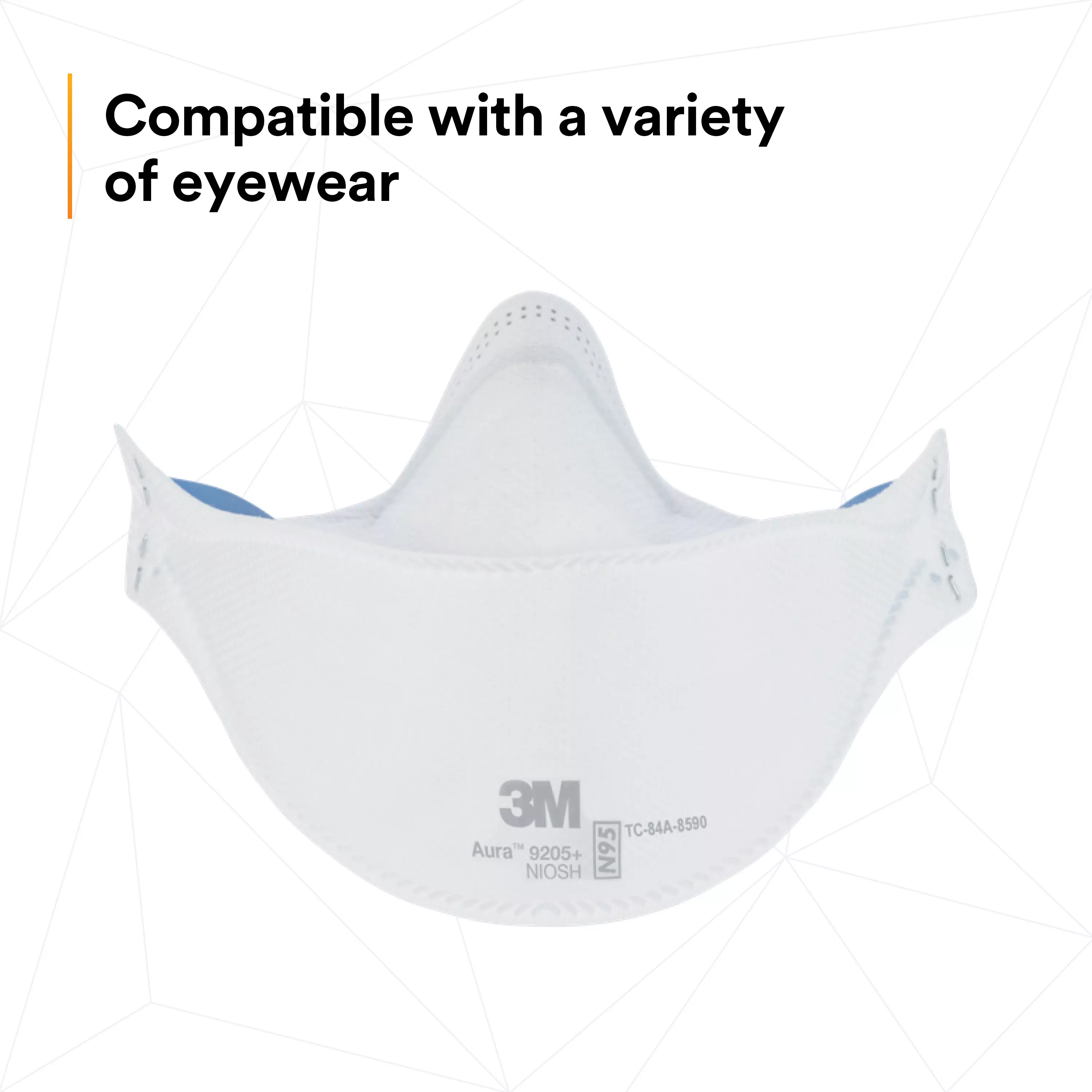 SKU 7100232219 | 3M™ Aura™ Particulate Respirator 9205+