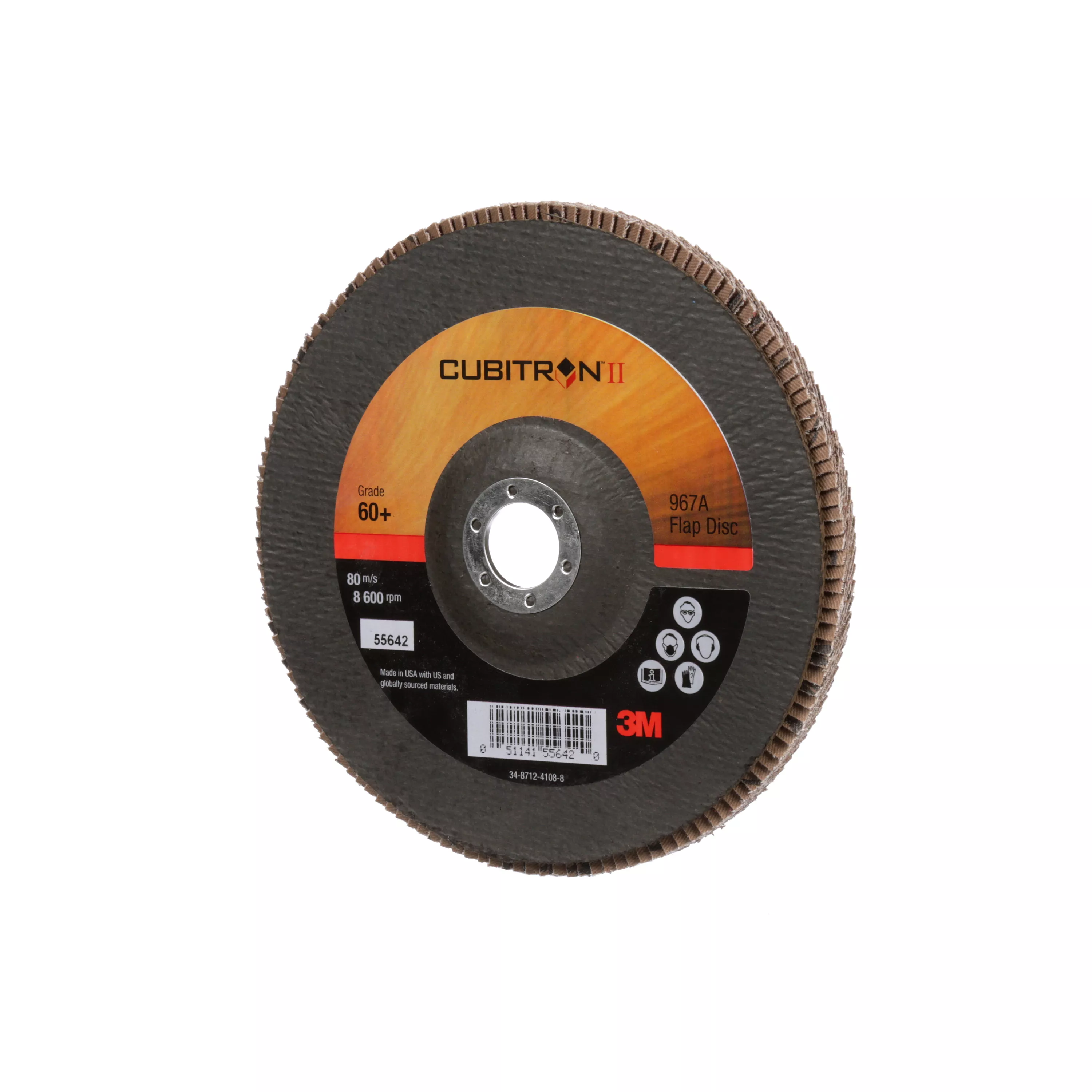 SKU 7010363305 | 3M™ Cubitron™ II Flap Disc 967A