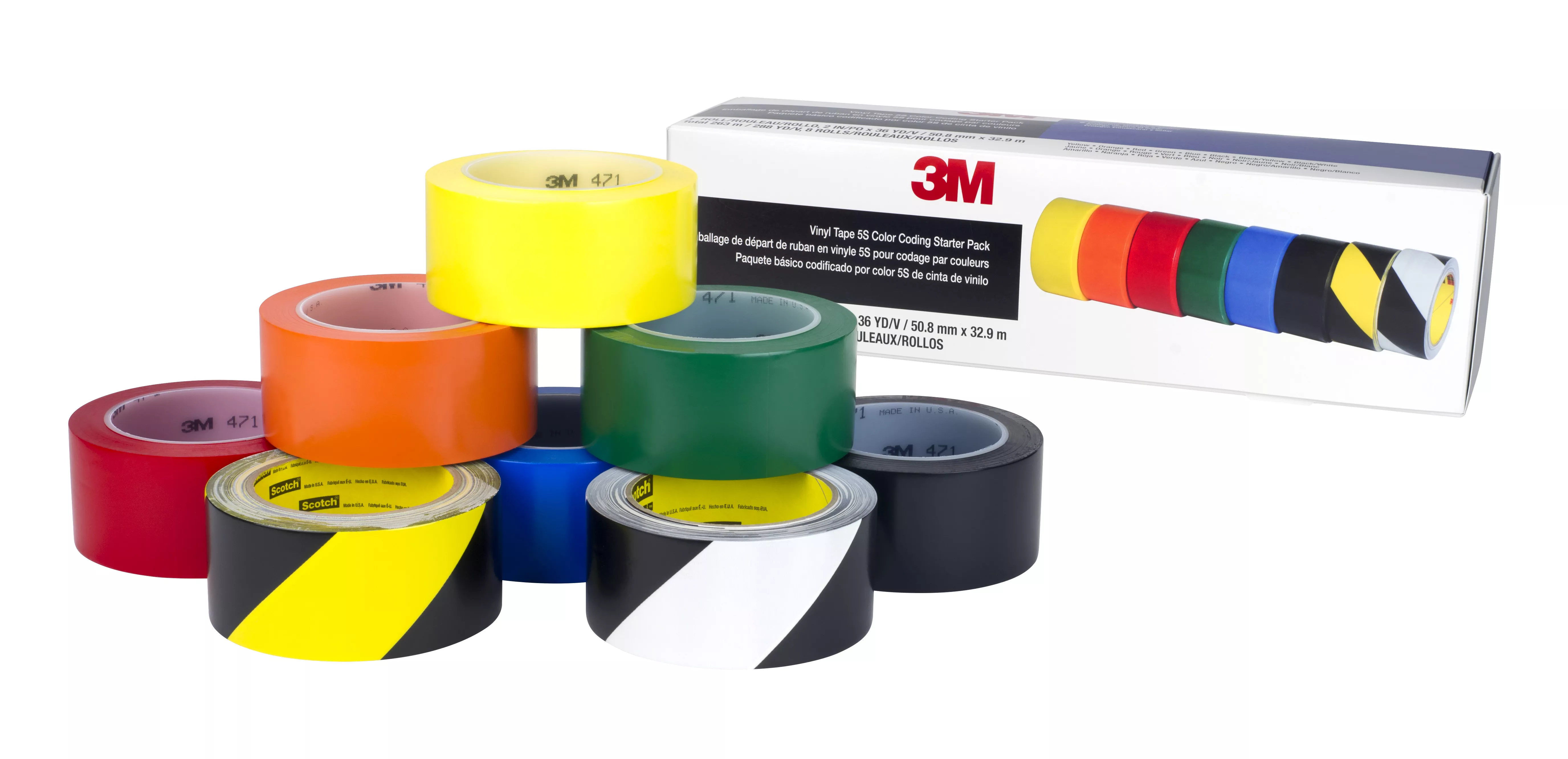 Product Number 5S | 3M™ Vinyl Tape Safety and 5S Color Coding Pack