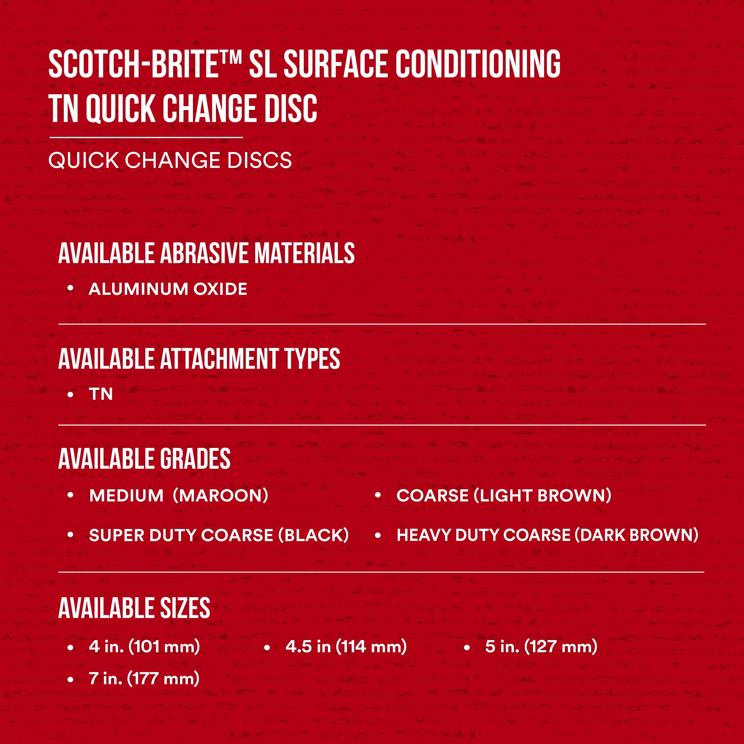 SKU 7010299345 | Scotch-Brite™ SL Surface Conditioning TN Quick Change Disc