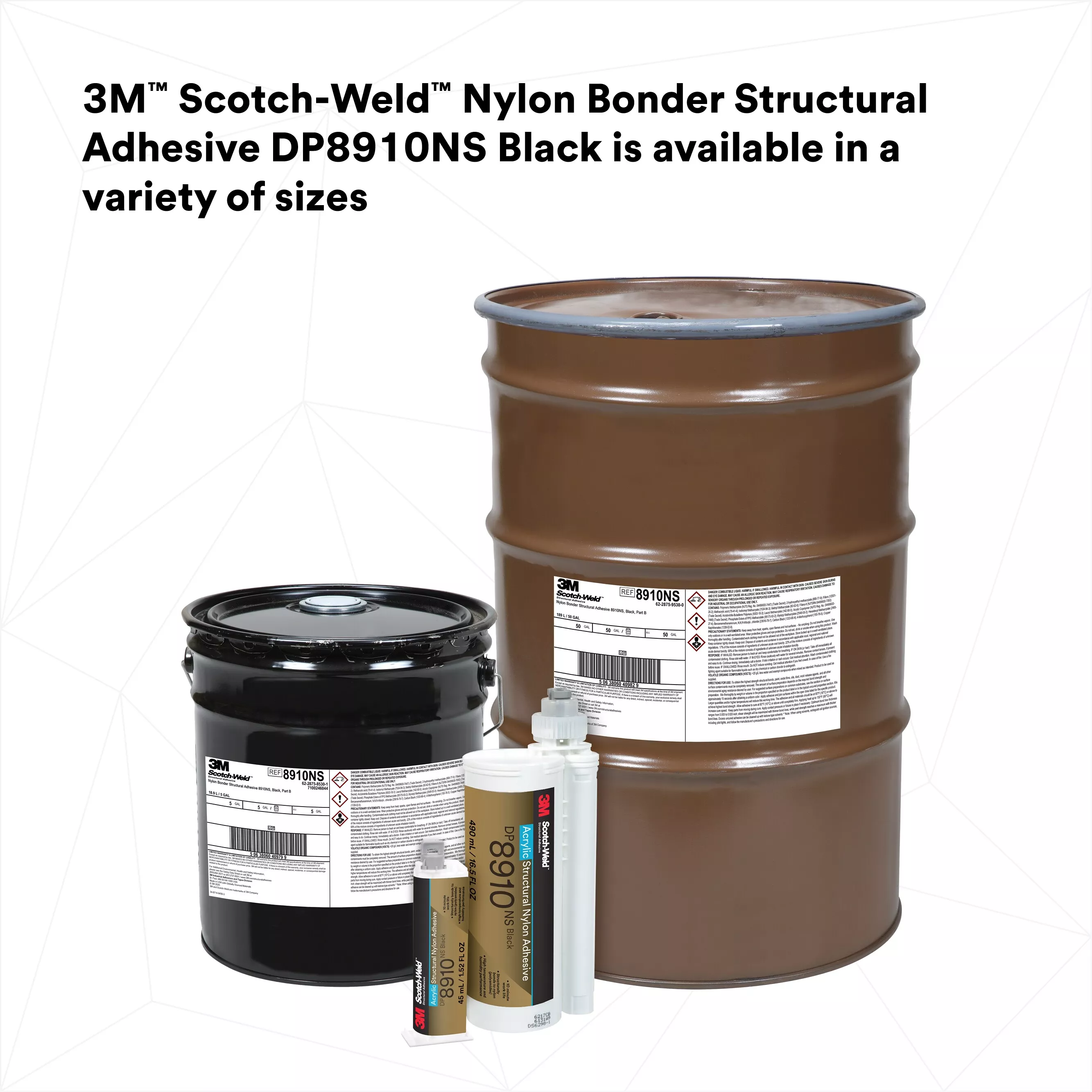 SKU 7100246046 | 3M™ Scotch-Weld™ Nylon Bonder Structural Adhesive DP8910NS