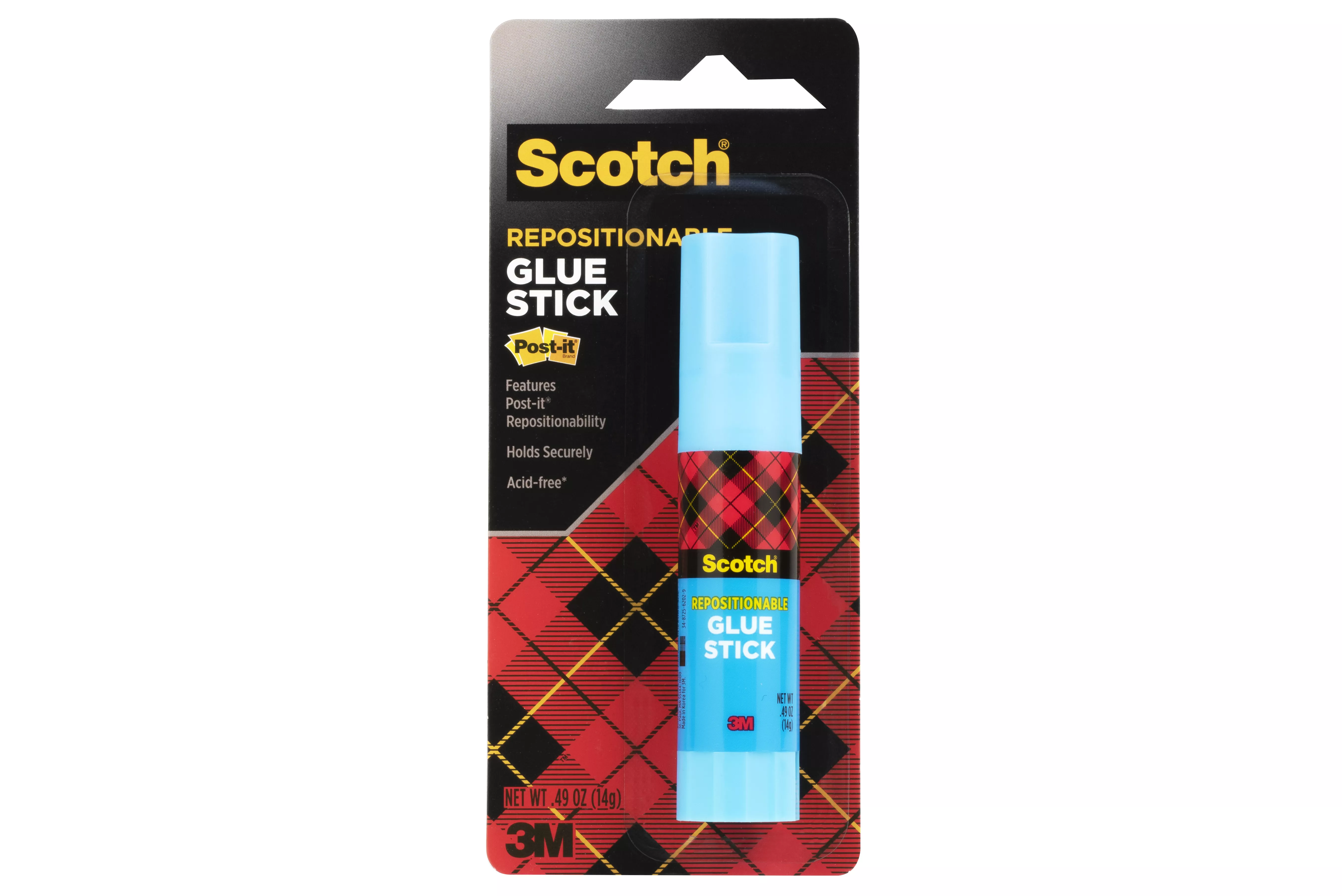 Scotch® Restickable Glue Stick, 6314, .49 oz