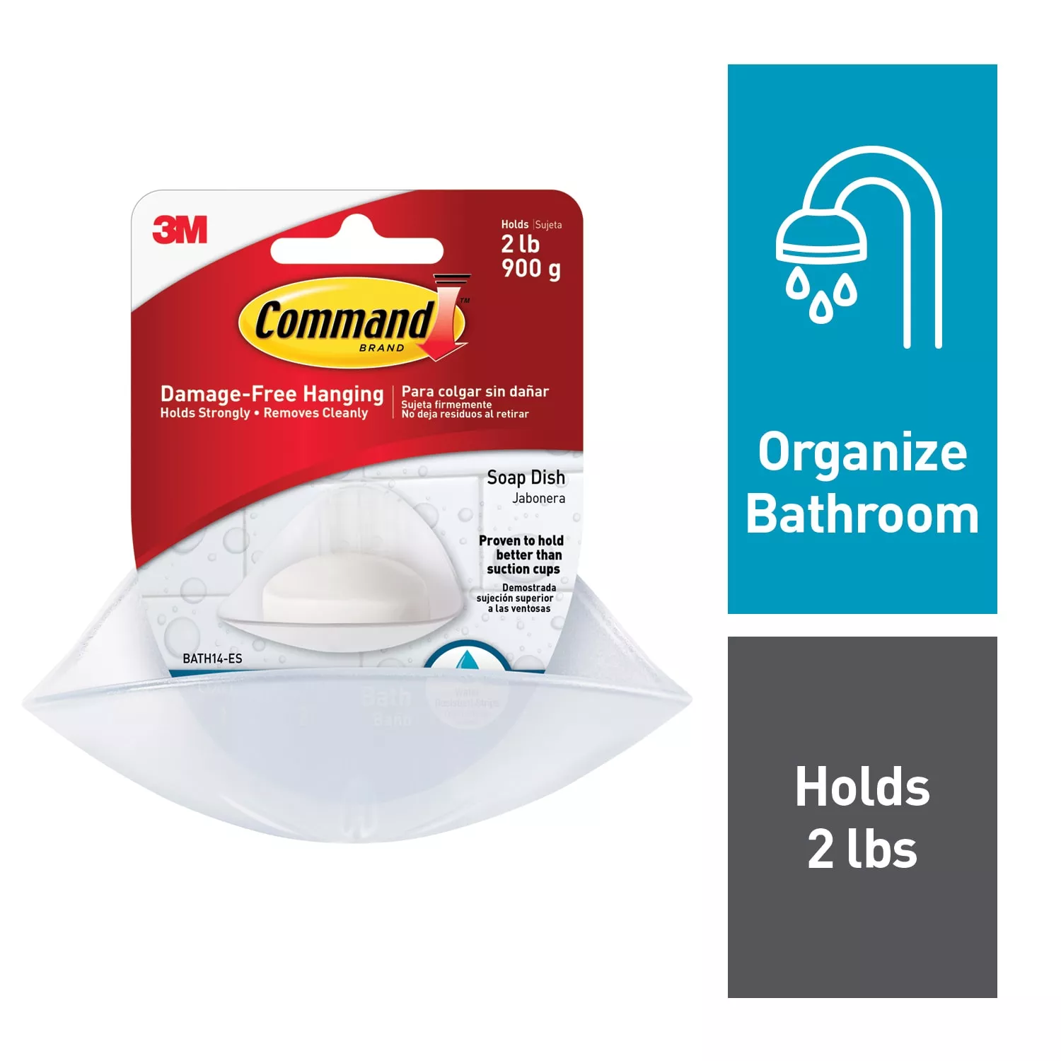 SKU 7000144757 | Command™ Soap Dish with Water-Resistant Strips BATH14-ES