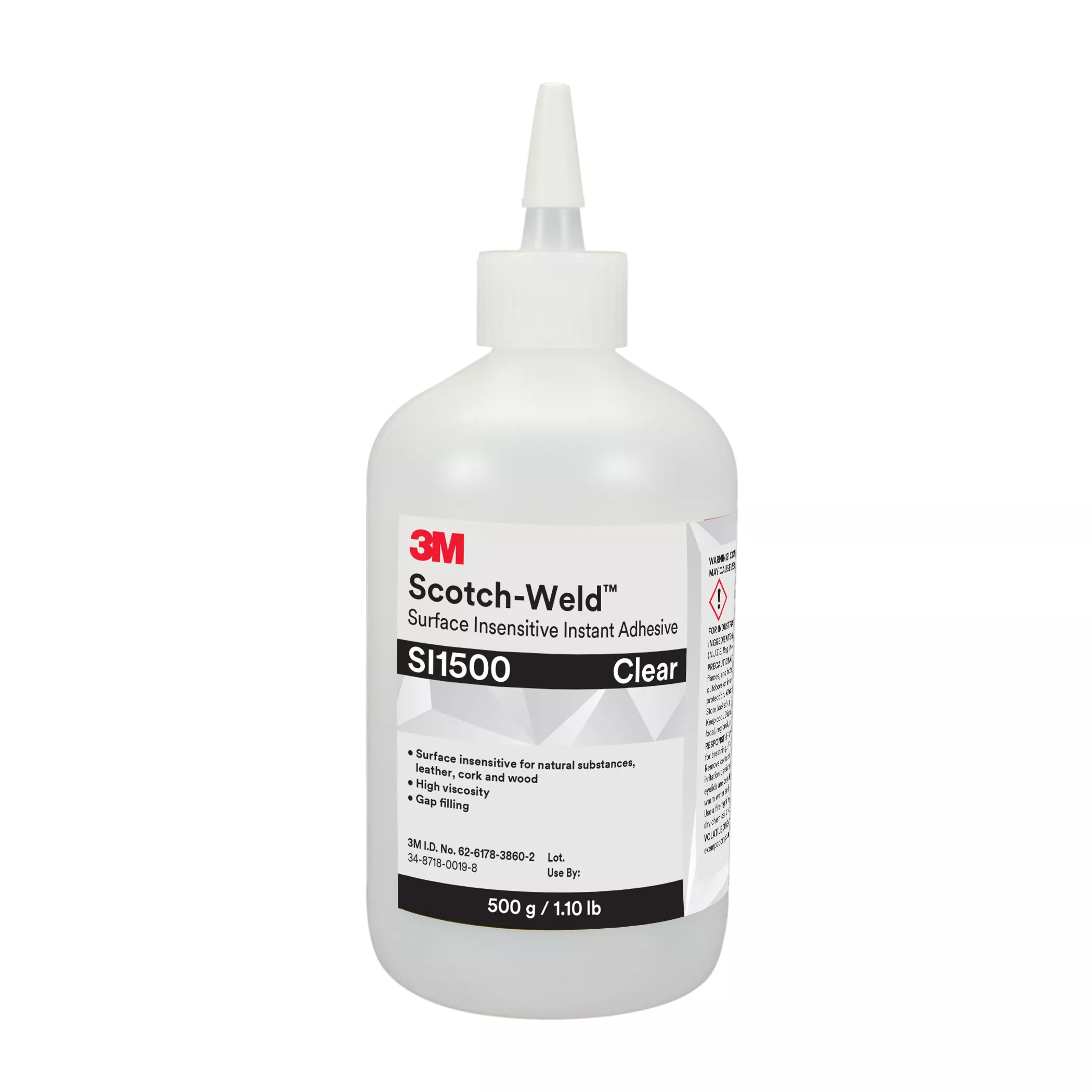 3M™ Scotch-Weld™ Surface Insensitive Instant Adhesive SI1500, Clear, 500
Gram, 1/Case