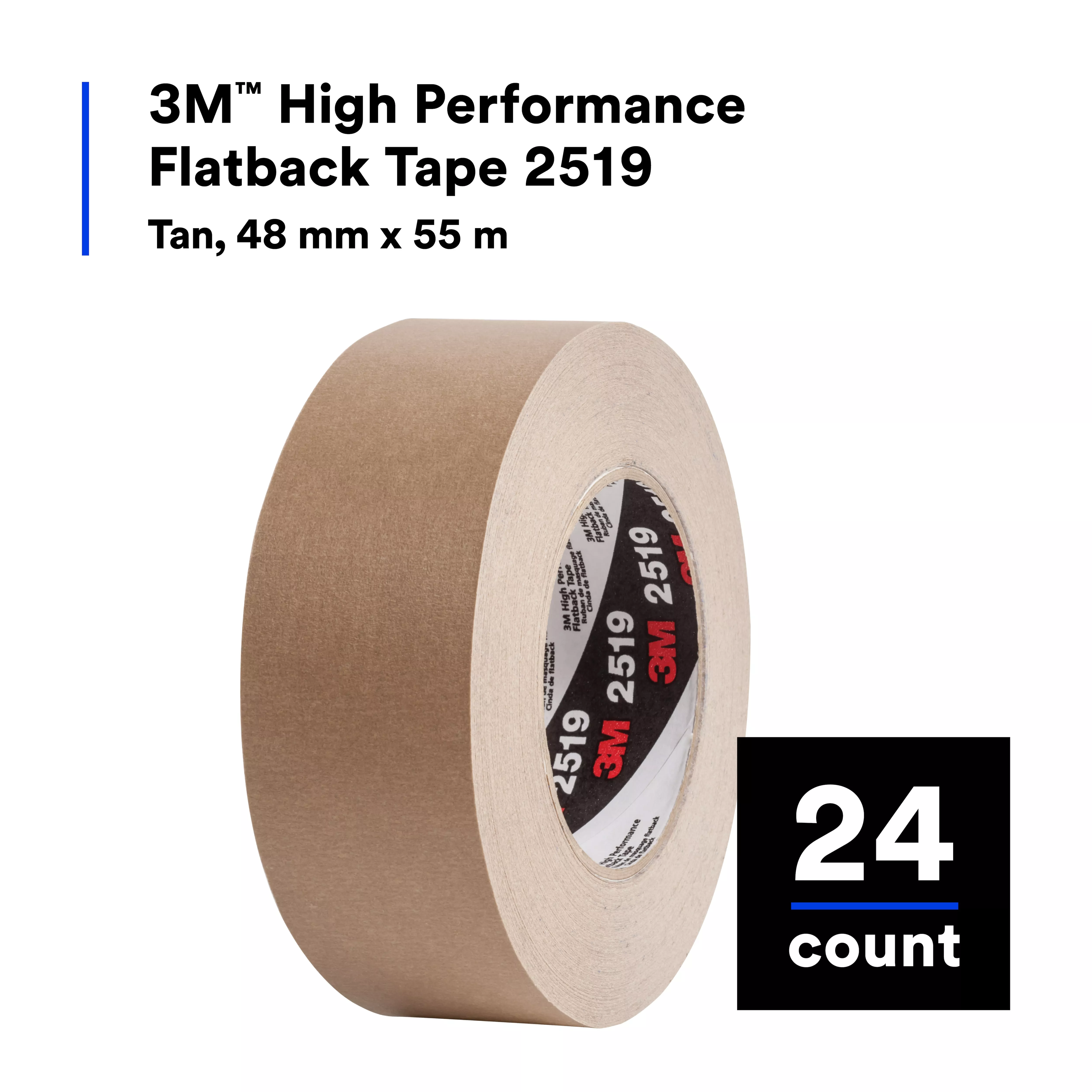 SKU 7100243535 | 3M™ High Performance Flatback Tape 2519