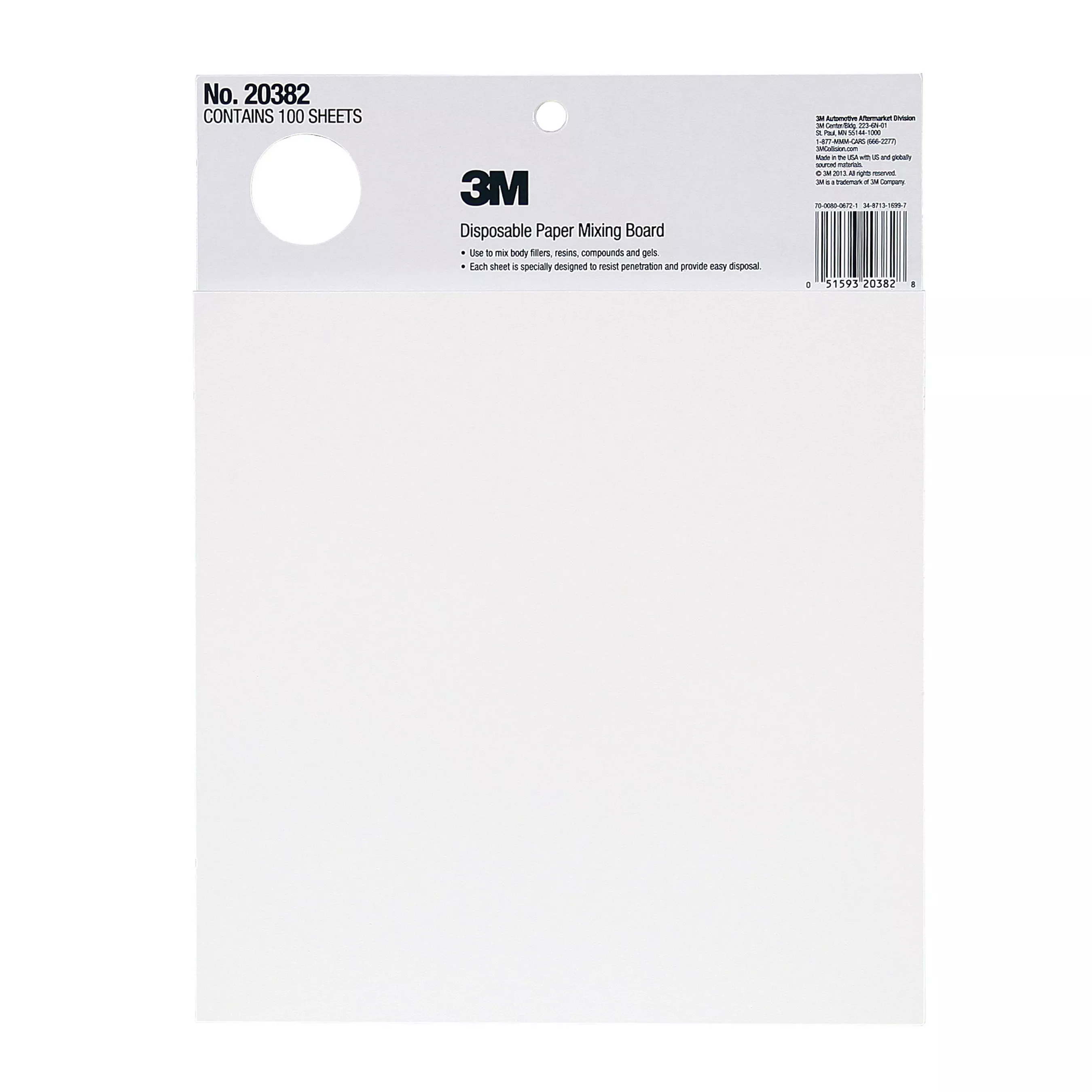 SKU 7100144396 | 3M™ Disposable Paper Mixing Board