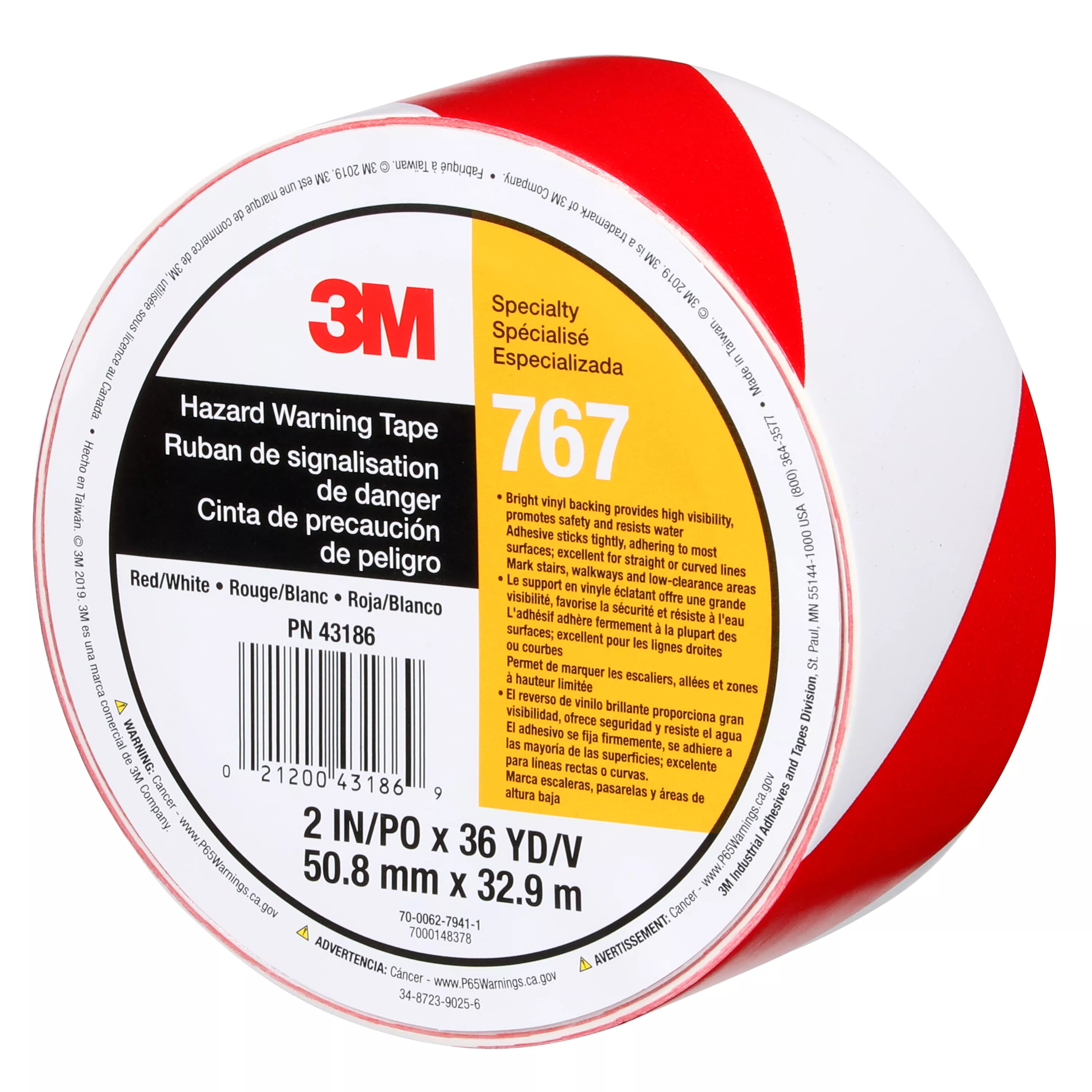SKU 7010375766 | 3M™ Safety Stripe Vinyl Tape 767