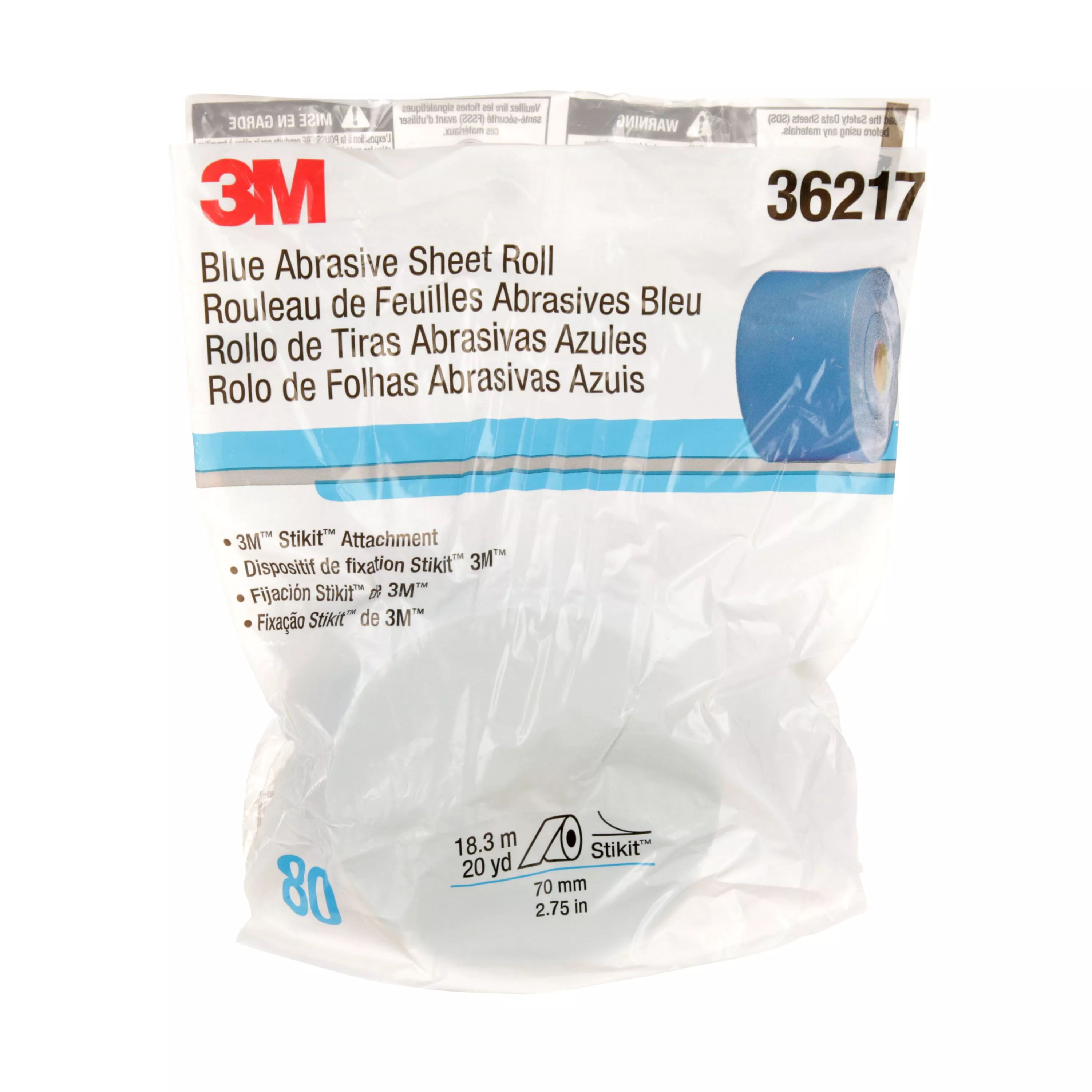 SKU 7100098207 | 3M™ Stikit™ Blue Abrasive Sheet Roll 321U