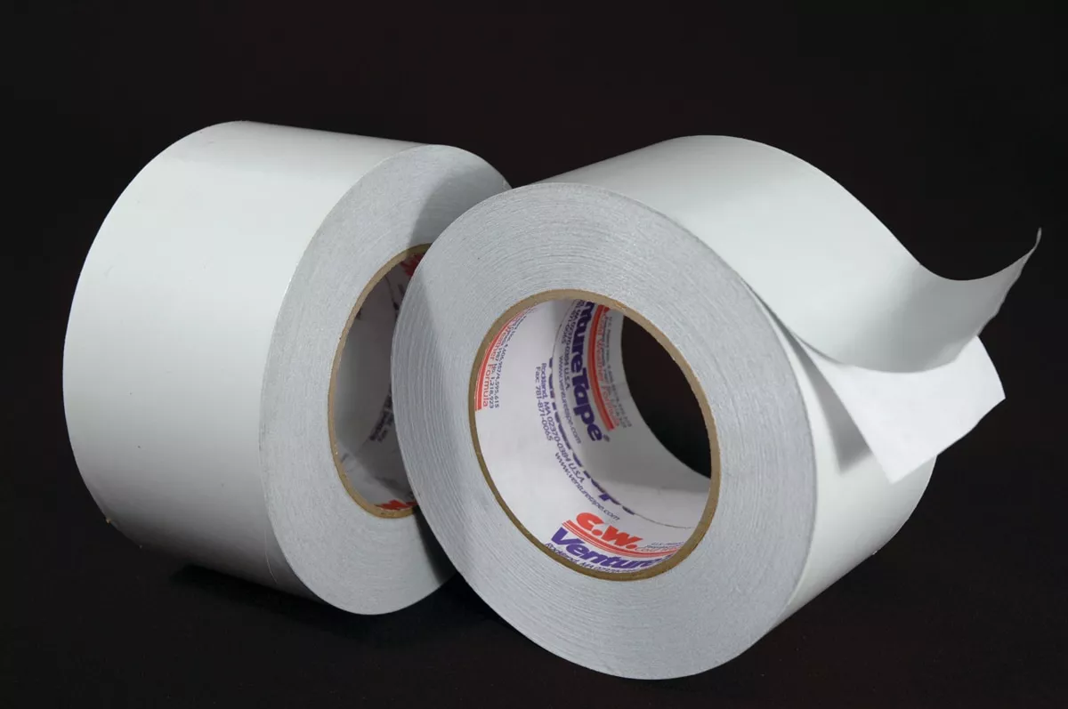 3M™ Venture Tape™ Cryogenic Vapor Barrier Tape 1555CW/W, White, 72 mm x 45.7 m, 16 Rolls/Case