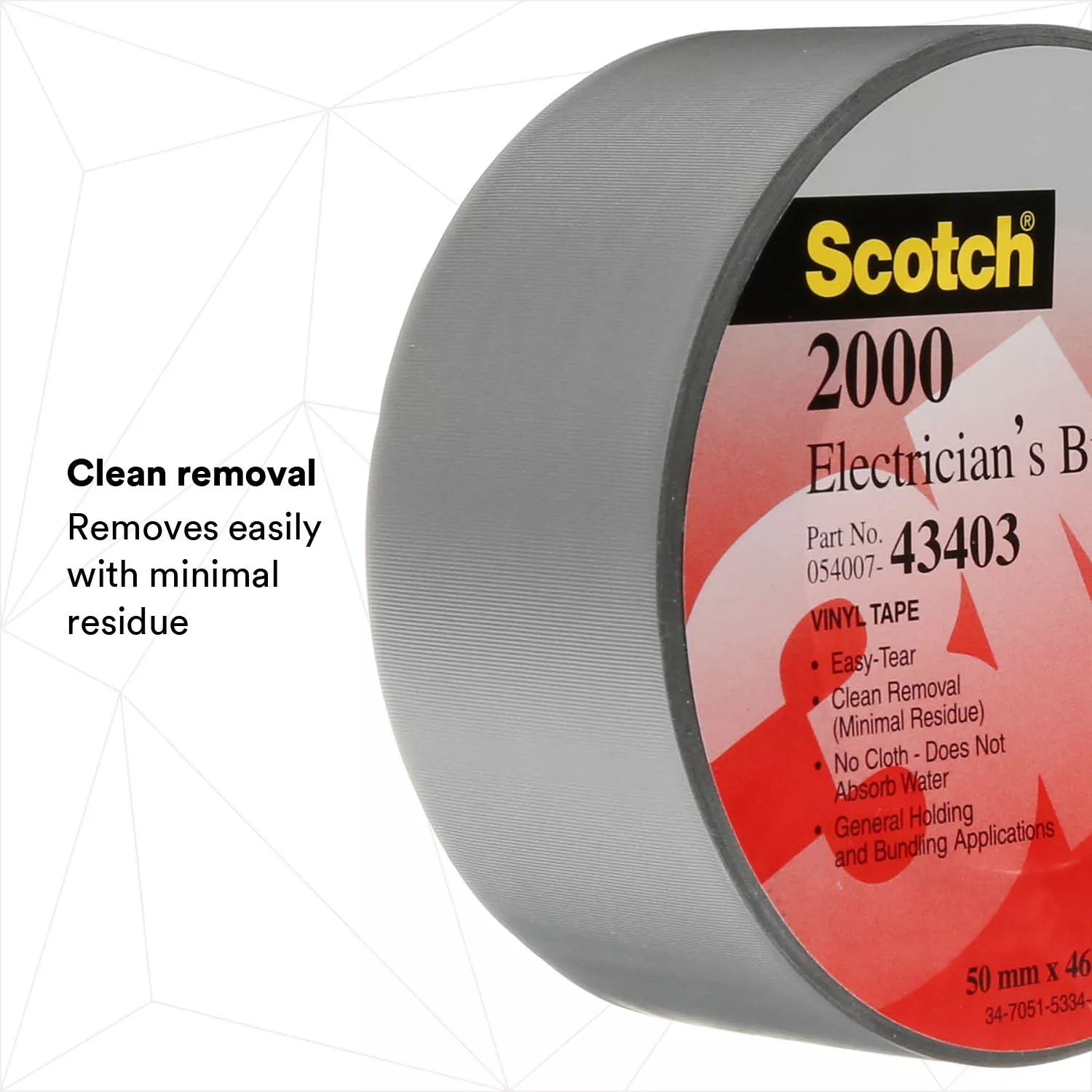 Product Number 2000-2X50YD | Scotch® Electricians Duct Tape 2000