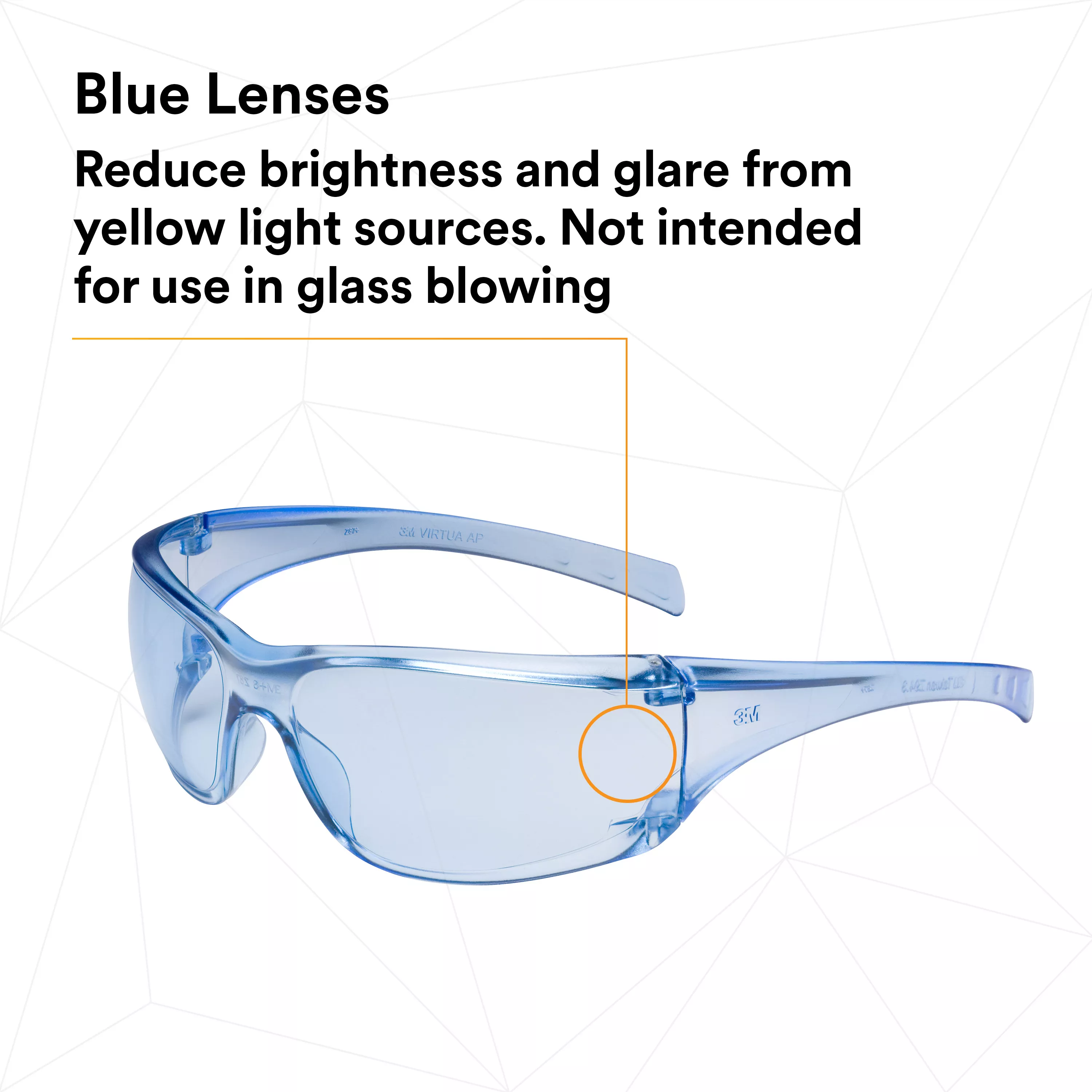 SKU 7000030051 | 3M™ Virtua™ AP Protective Eyewear 11816-00000-20 Light Blue Hard Coat Lens