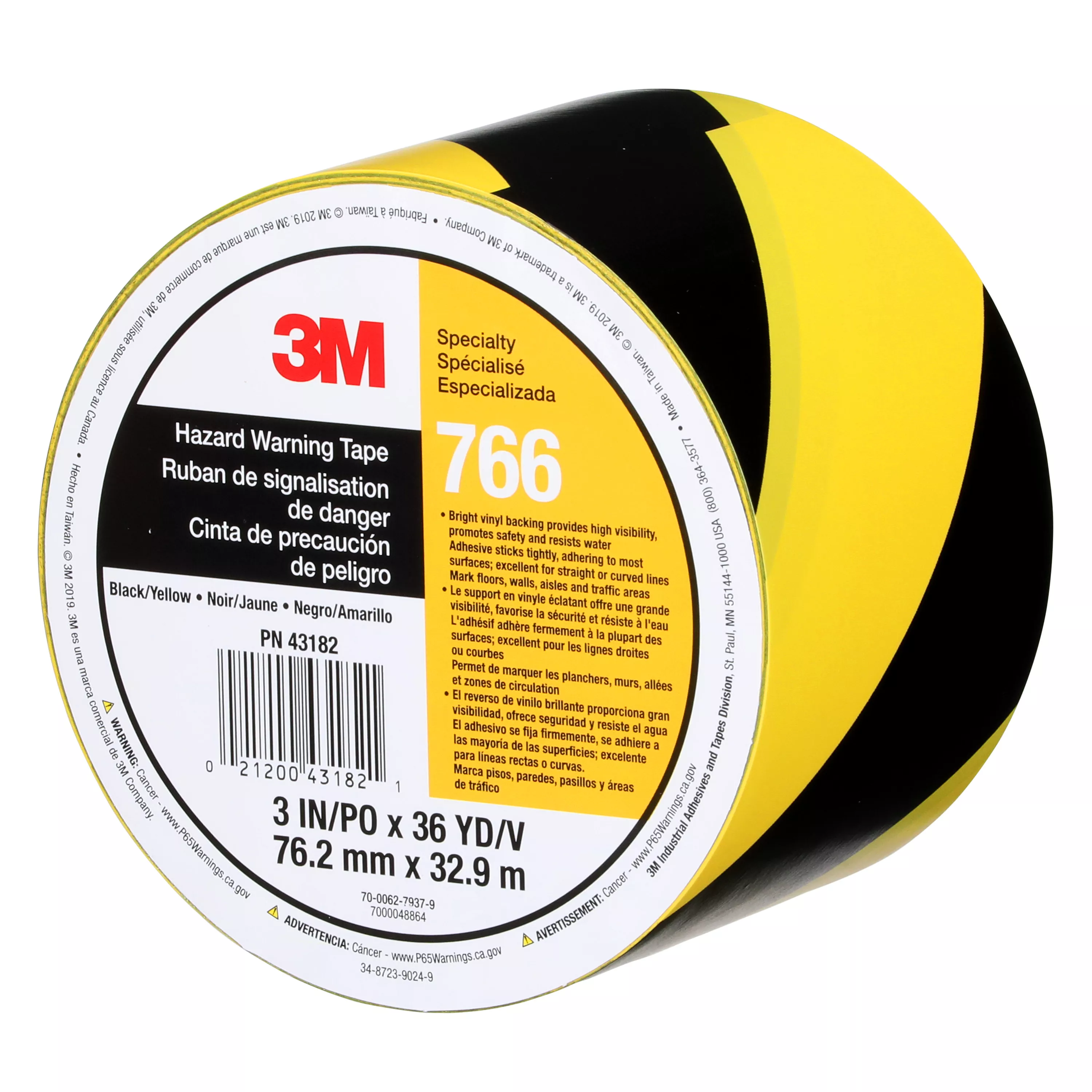 SKU 7000048864 | 3M™ Safety Stripe Vinyl Tape 766