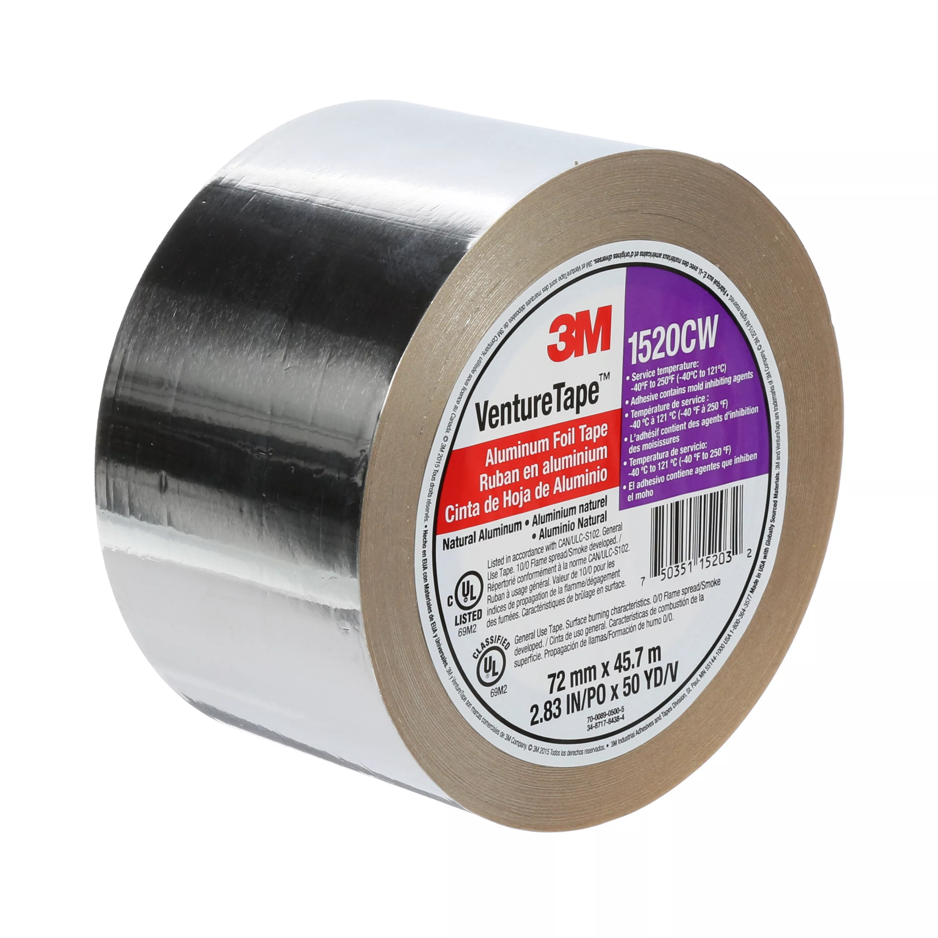 UPC 00750351152032 | 3M™ Venture Tape™ Aluminum Foil Tape 1520CW