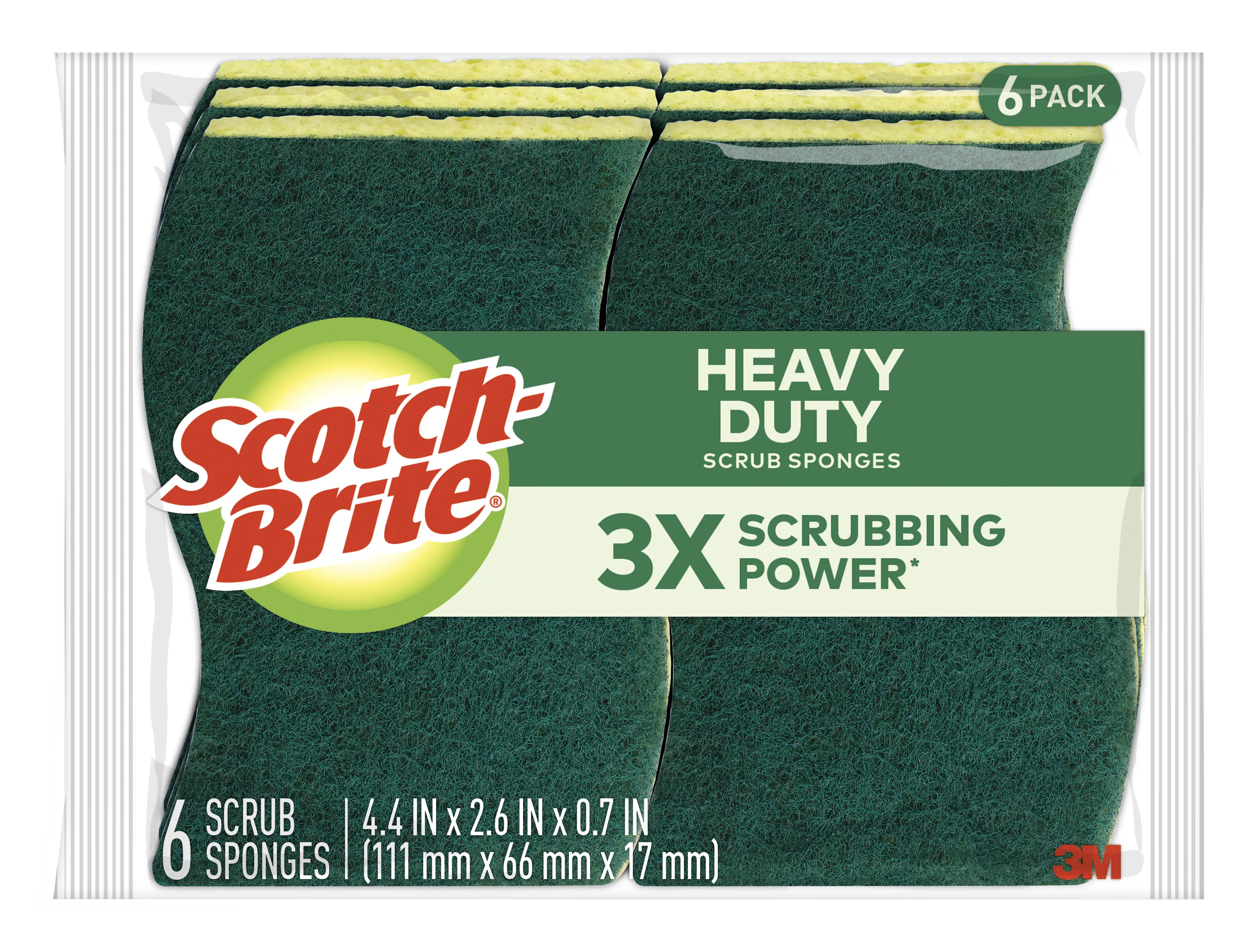 Scotch-Brite® Heavy Duty Scrub Sponge 426, 6/6