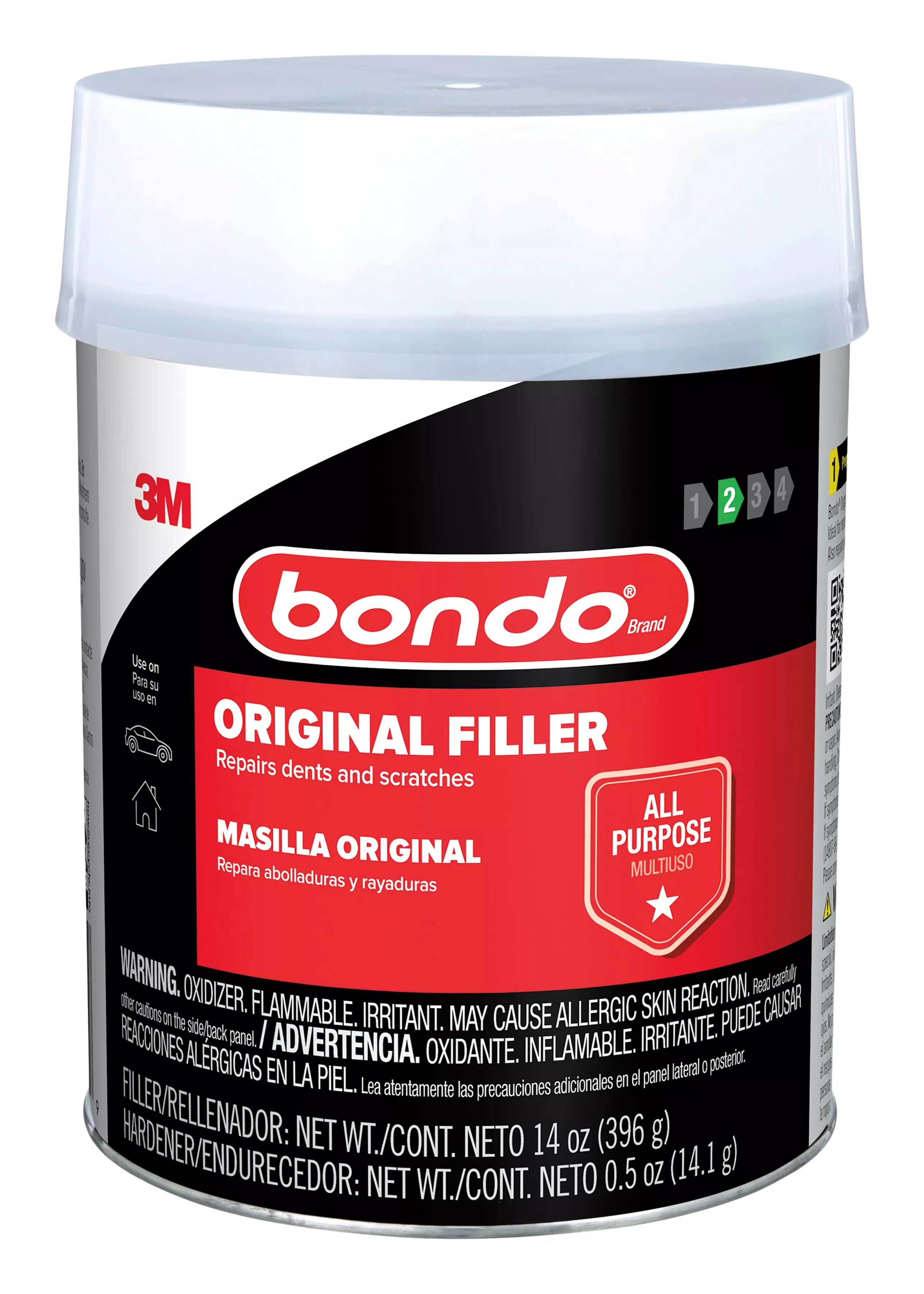 Bondo® Original Filler OR-PT-ES, 14 oz (396.89 g), 8/Case