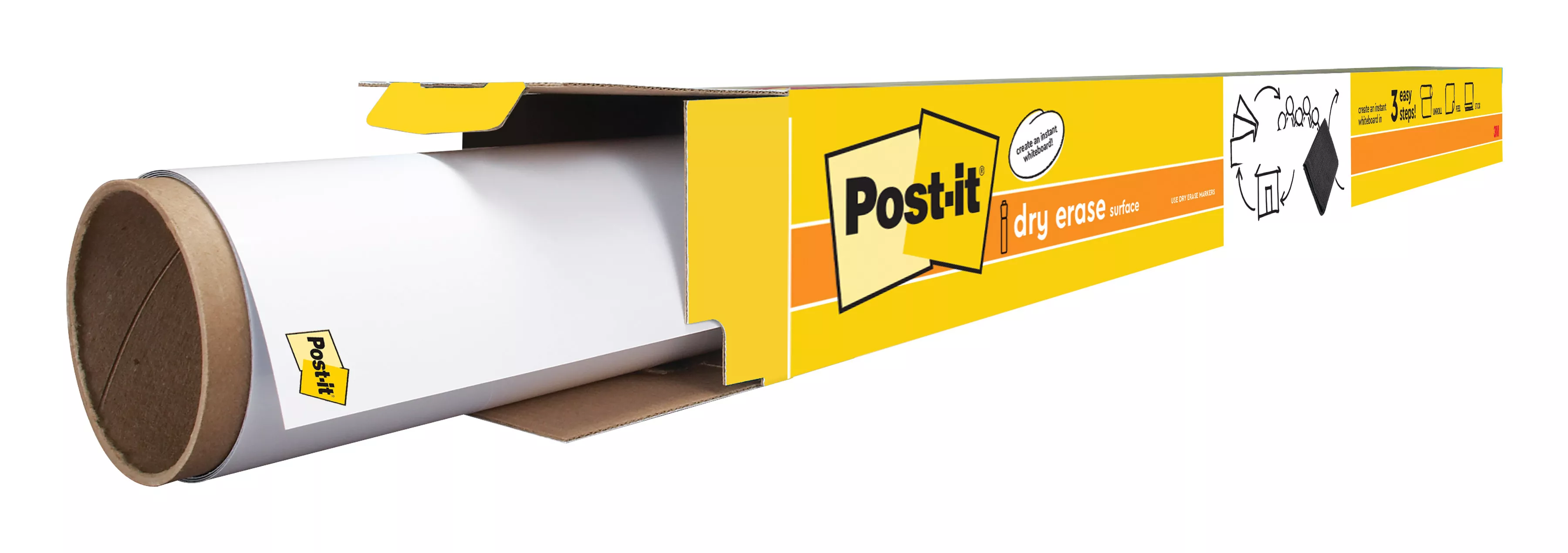 Post-it® Dry Erase Surface DEF6x4, 4 ft x 2 yd (1.21 m x 1.82 m)