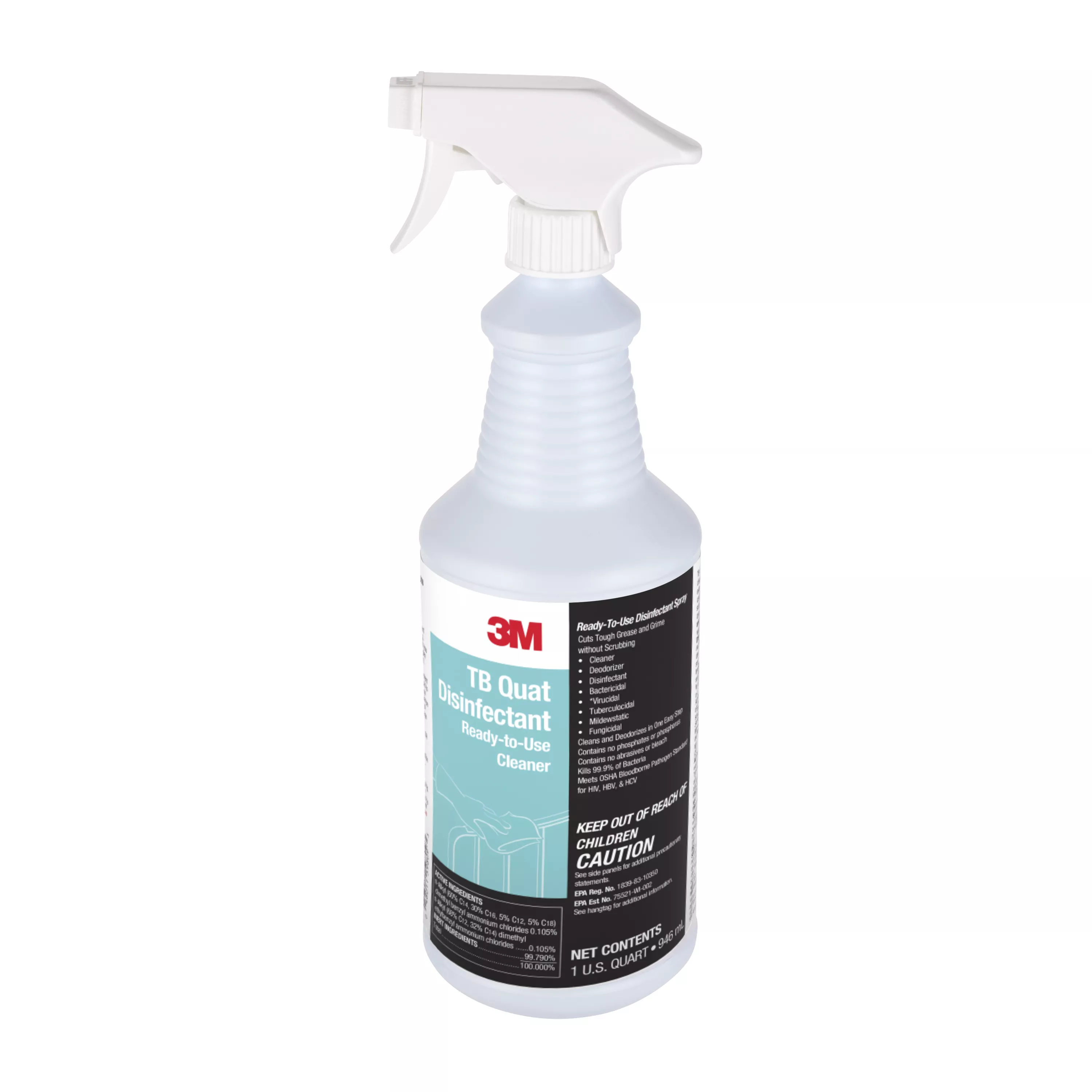 3M™ TB Quat Disinfectant Ready-To-Use Cleaner, Quart, 12/Case