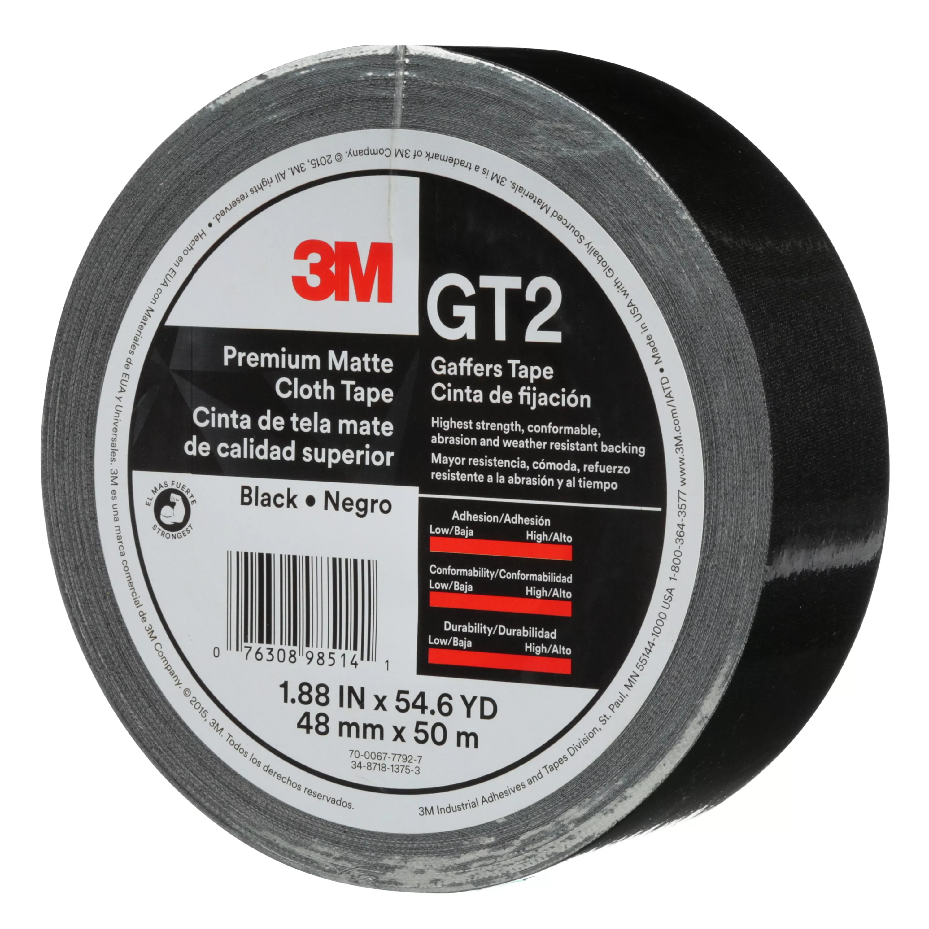 UPC 00076308985141 | 3M™ Premium Matte Cloth (Gaffers) Tape GT2