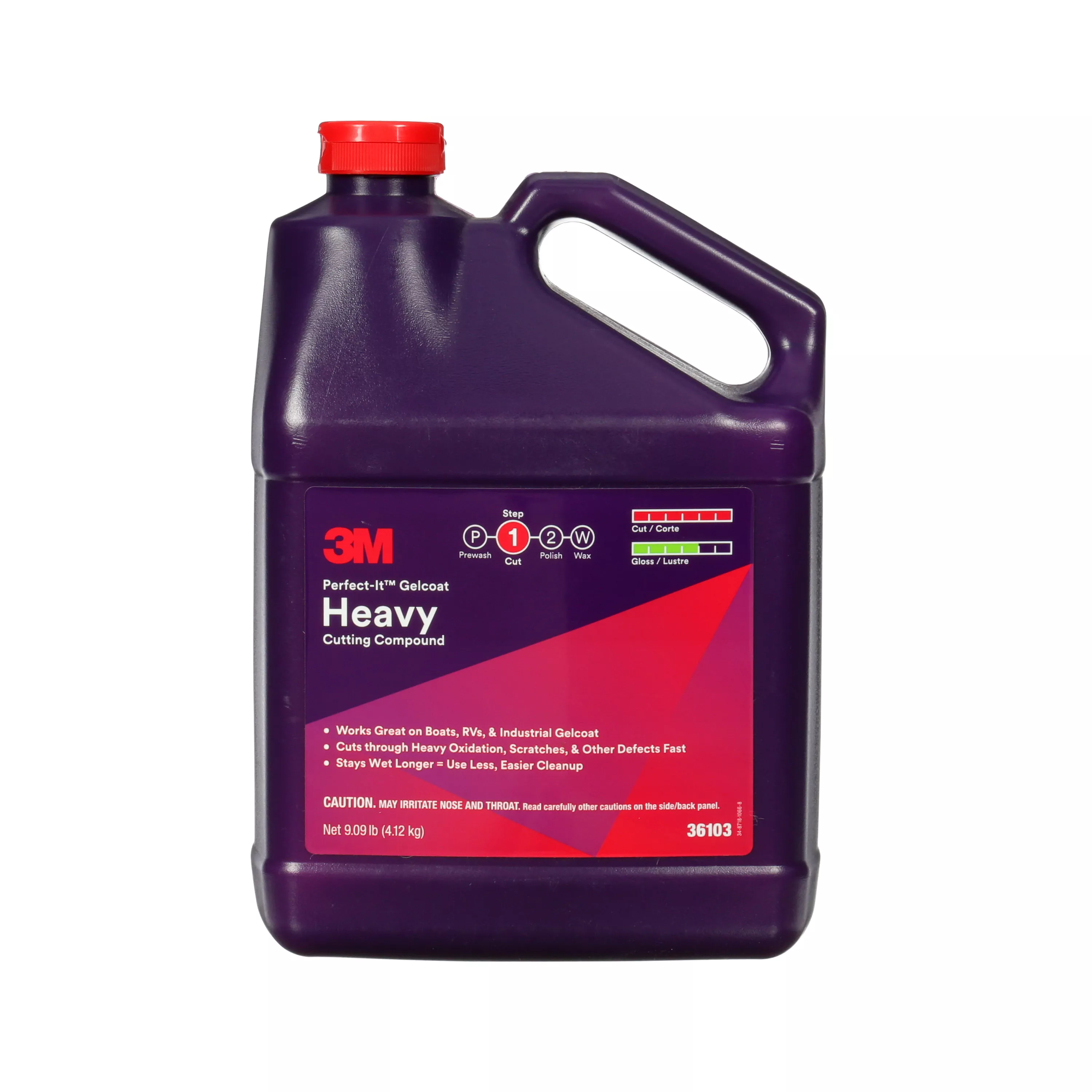 3M™ Perfect-It™ Gelcoat Heavy Cutting Compound, 36103, 1 gallon (9.09 lb), 4 per case