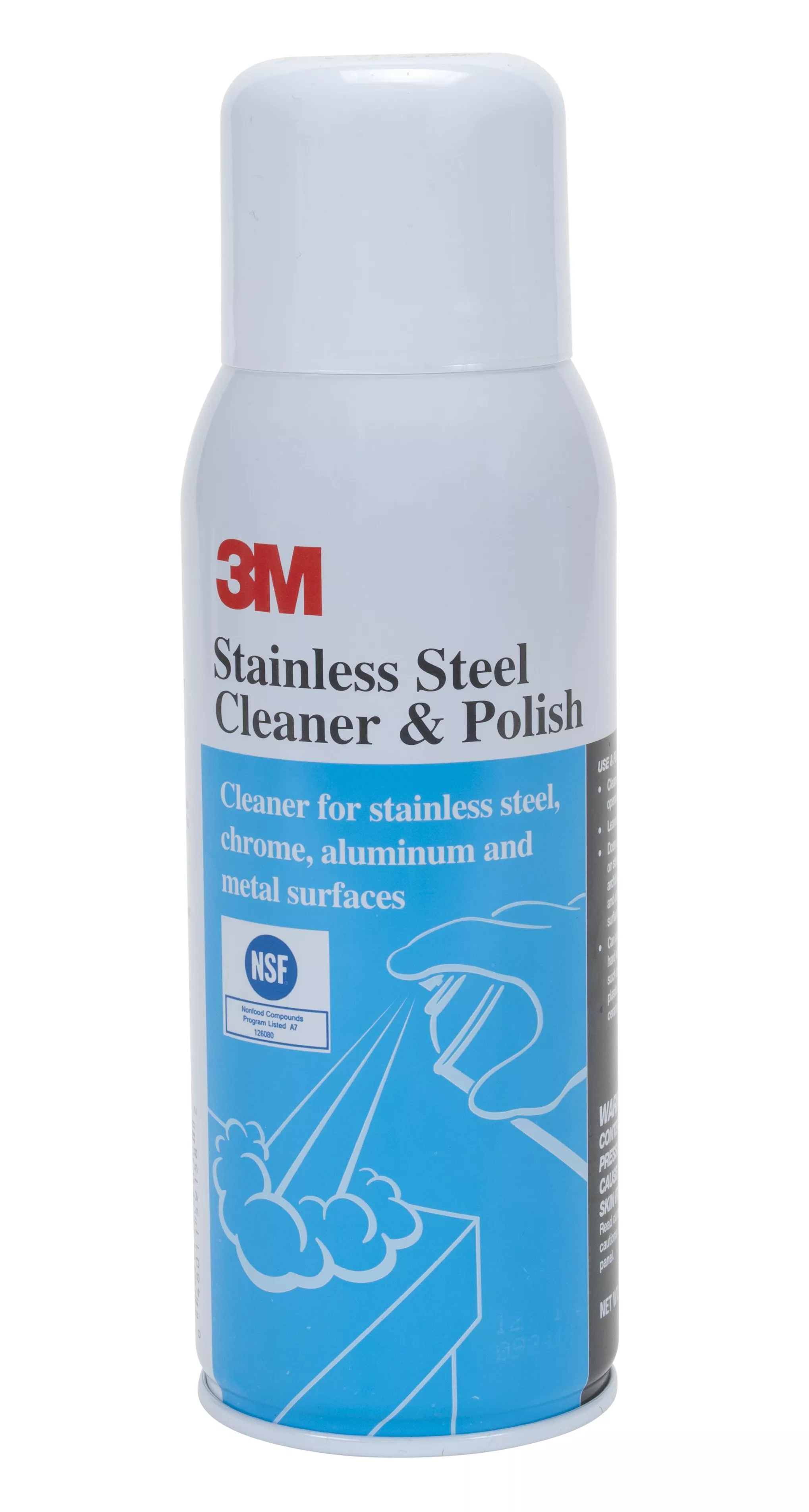 3M™ Stainless Steel Cleaner & Polish 59158, 10 Oz Aerosol, 12/Case
