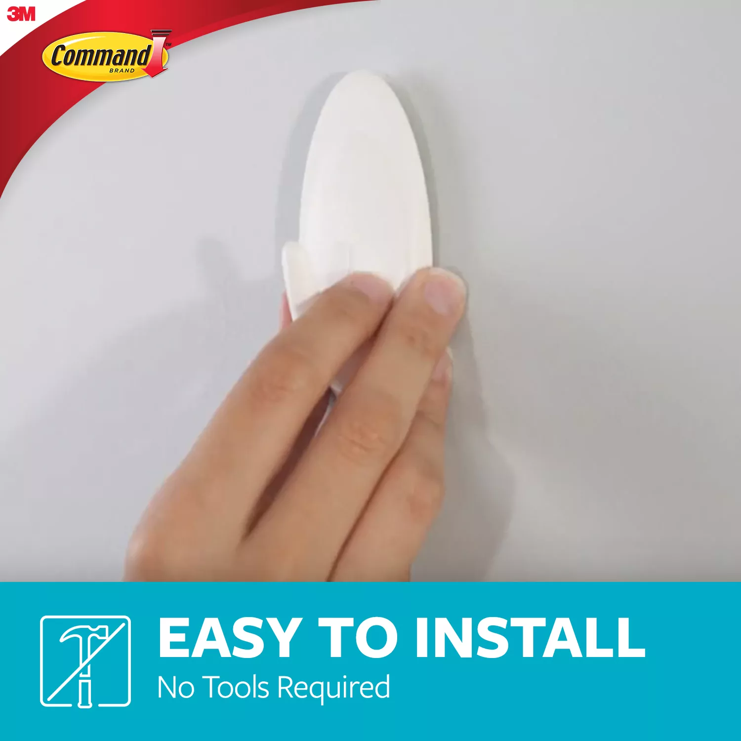 SKU 7100277006 | Command™ White Terrace Hook with Water-Resistant Strips 17086-BES